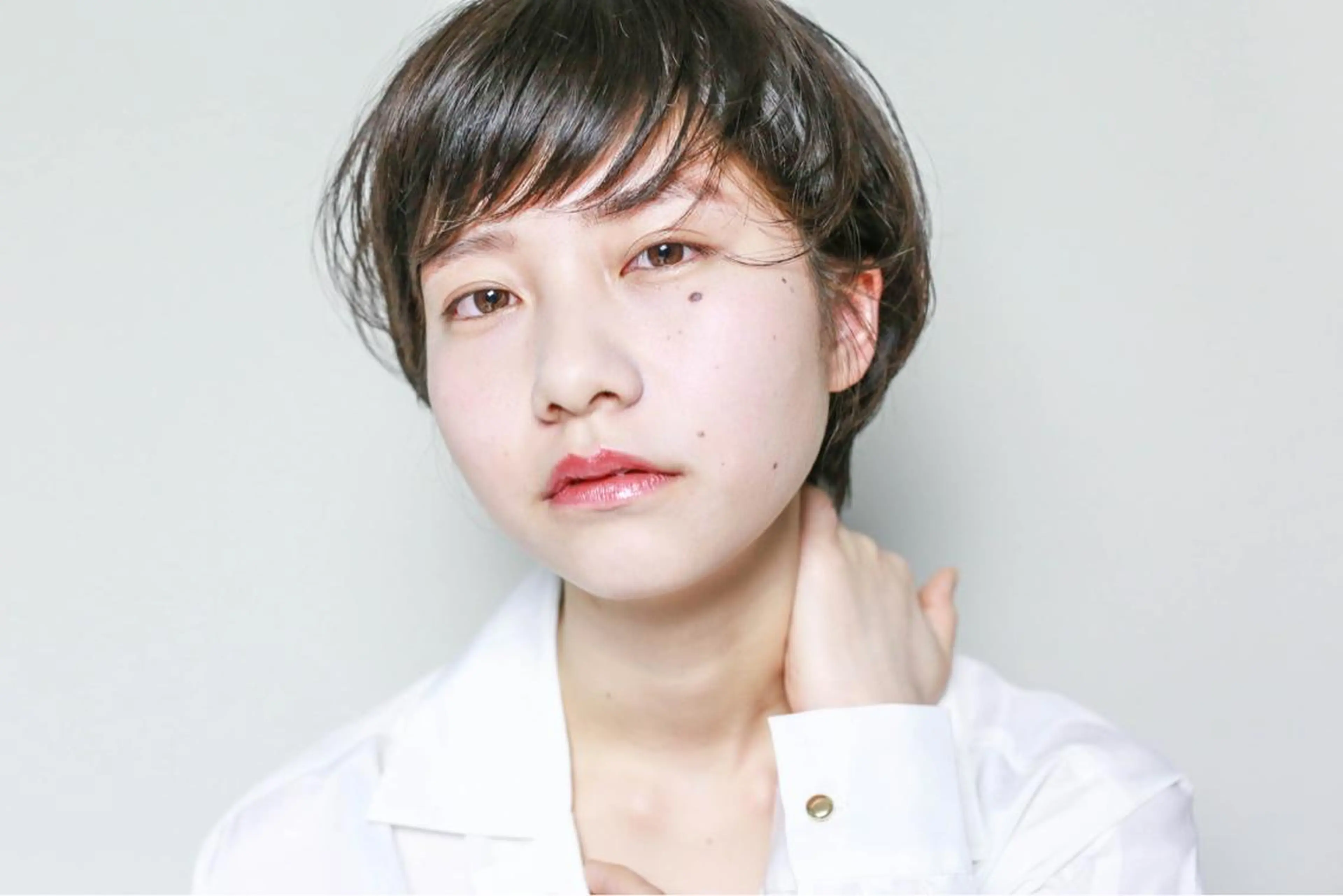 ショート 横井伴典　矢場町 メンズパーマ/カットのヘアスタイル