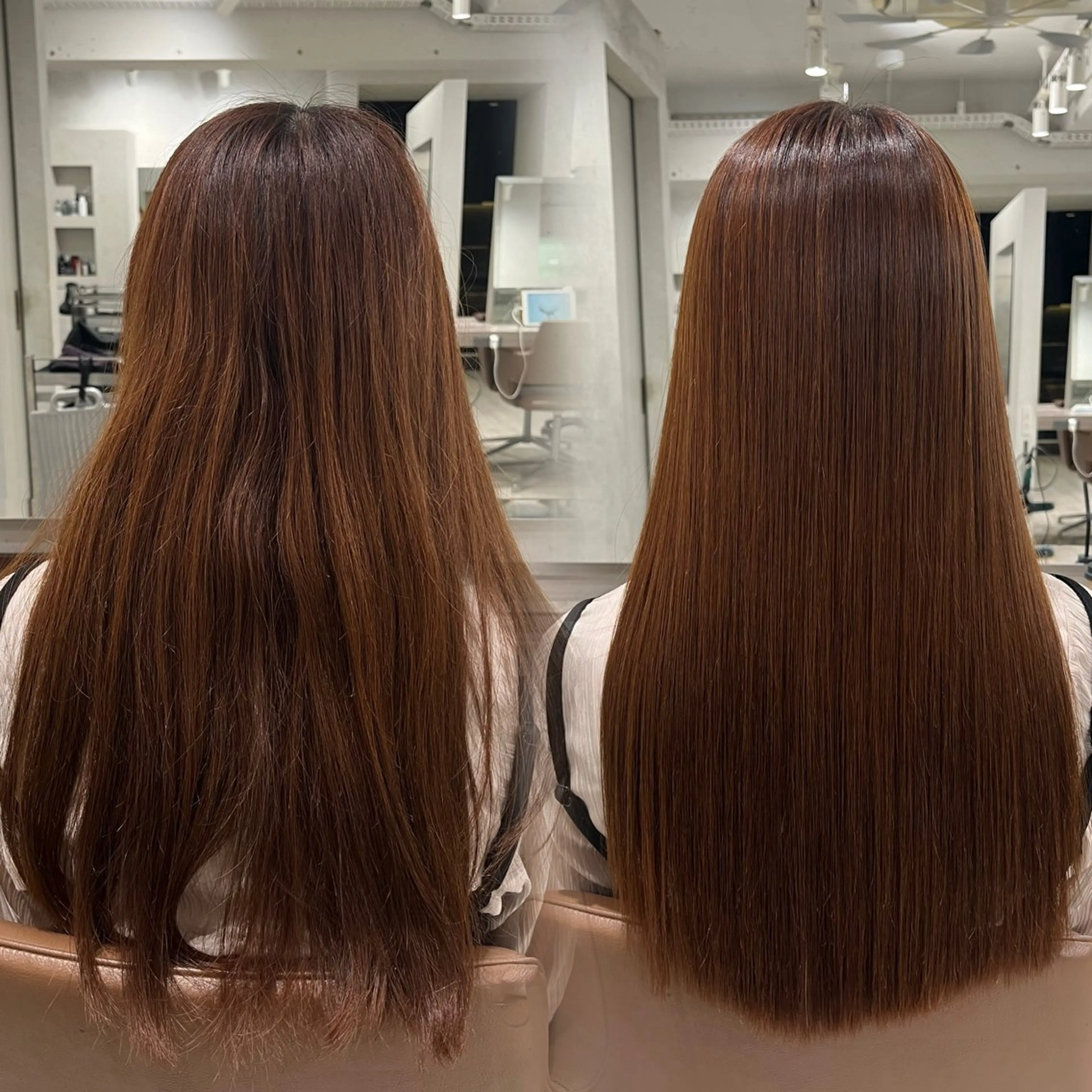 セミロング パーマ 縮毛矯正 特化生田のヘアスタイル