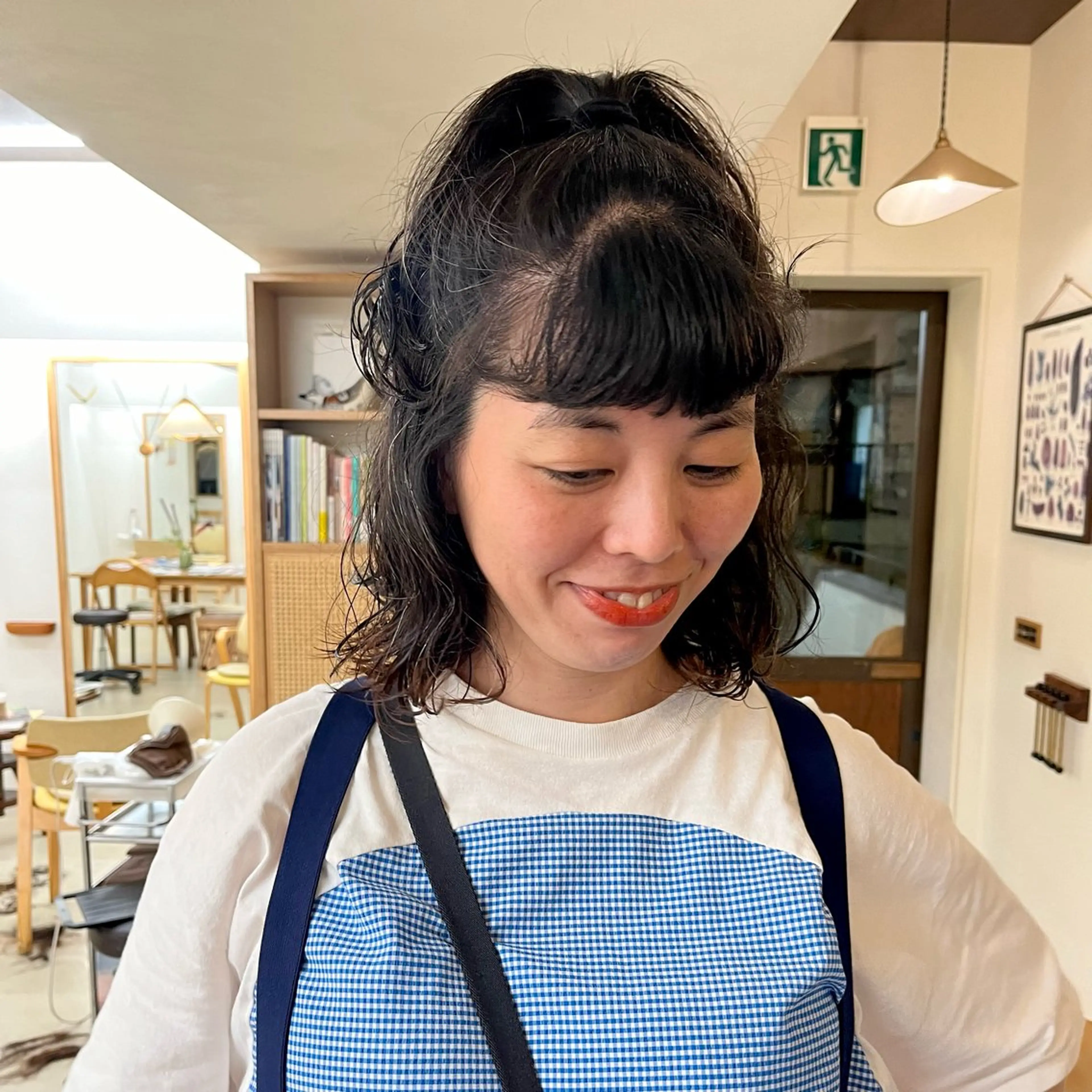 ミディアム パーマ 宇野澤 銘のヘアスタイル