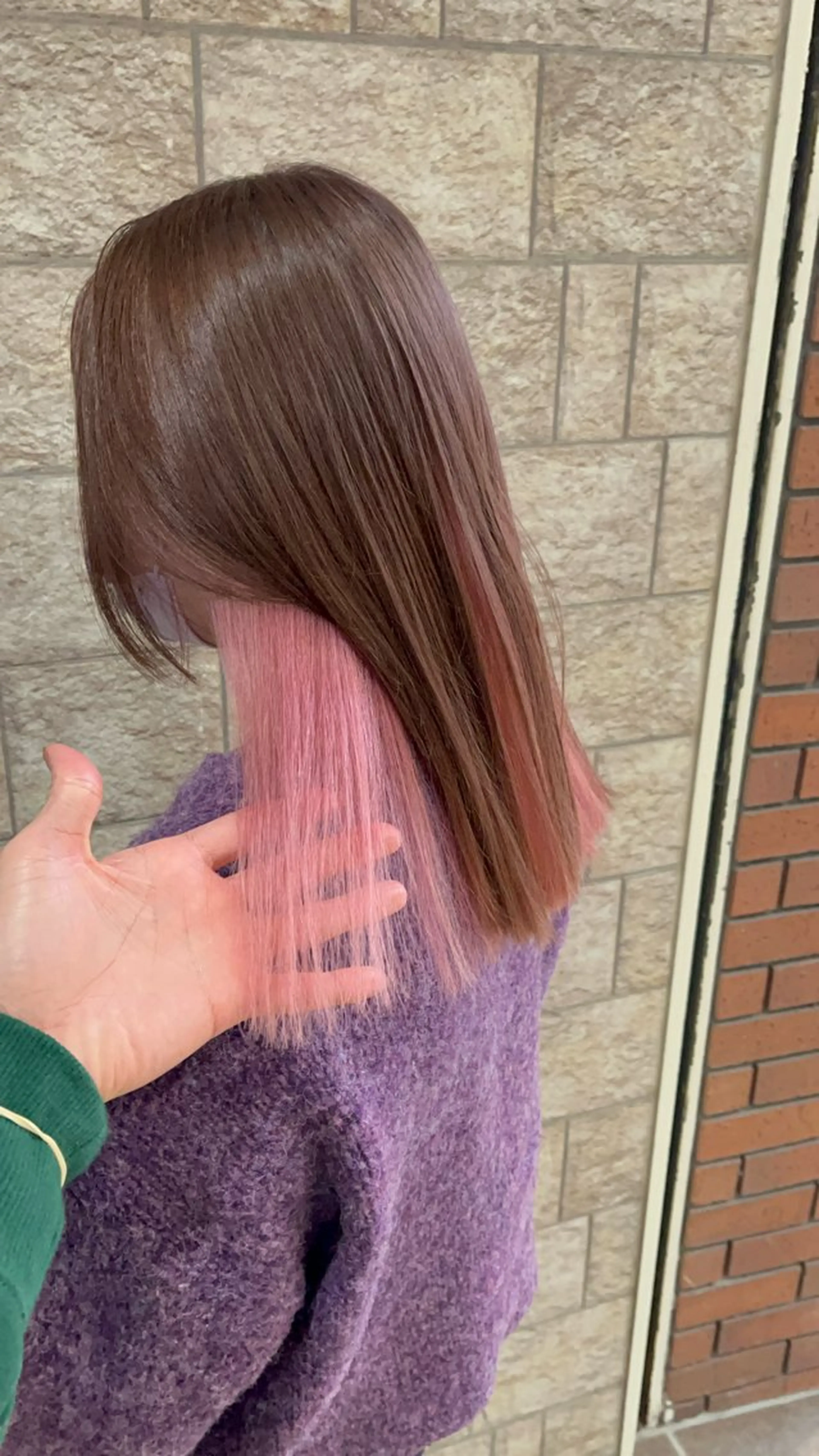 セミロング ヘアカラー 東條 克義のヘアスタイル
