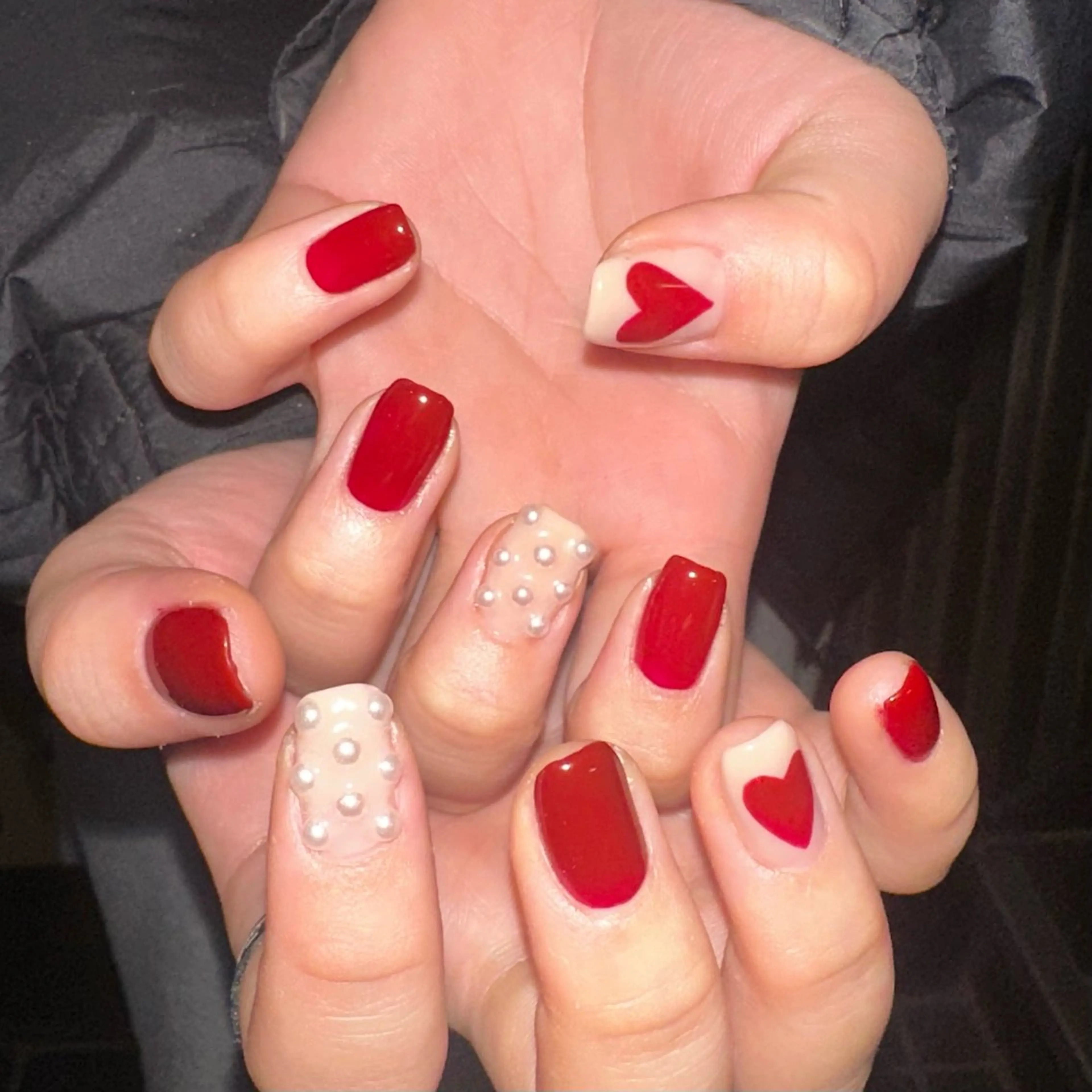 ネイル バレンタイン ハンドネイル フットネイル YukaRyu /癖デザインのネイルデザイン