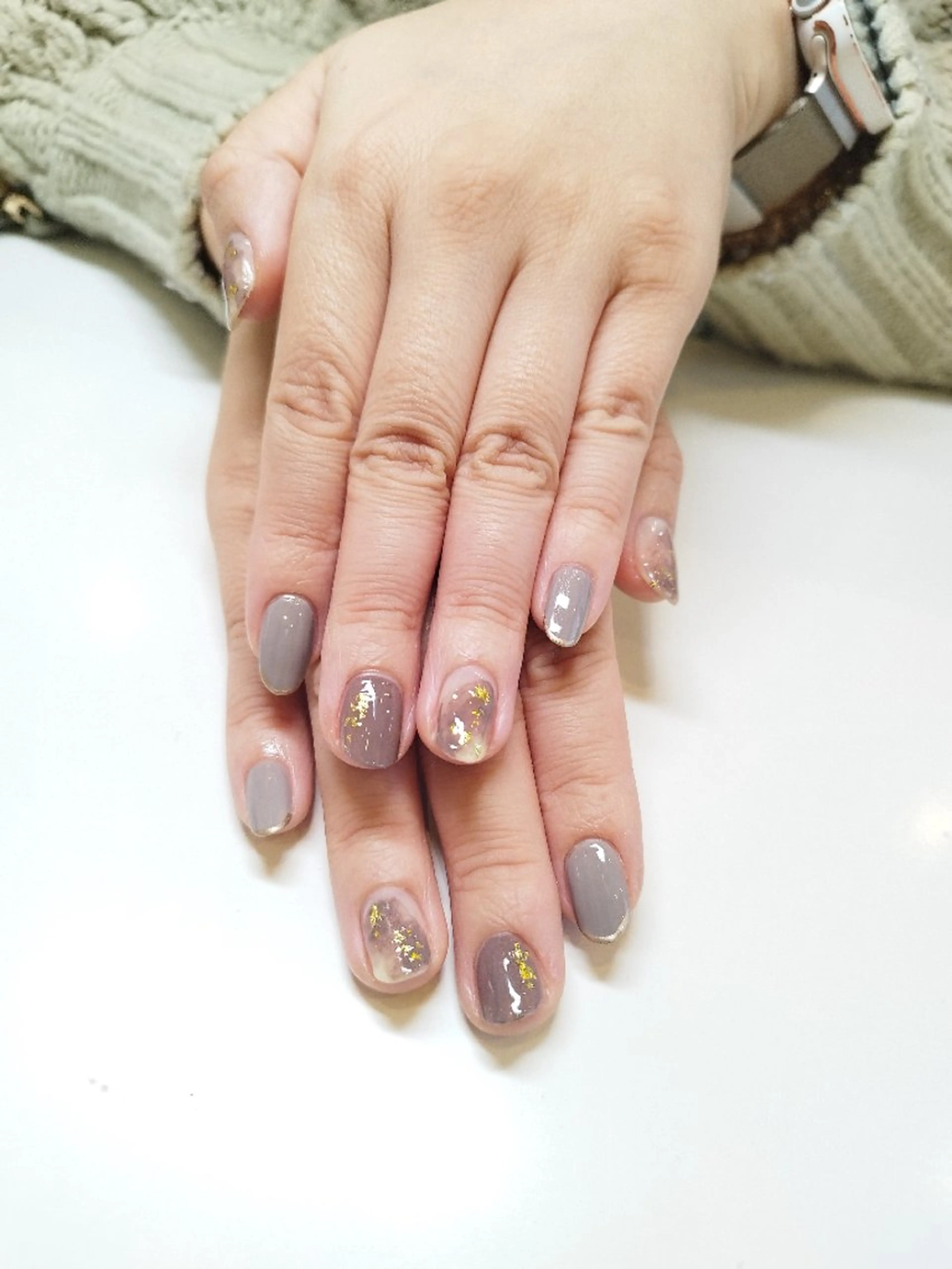 ネイル フレンチネイル ゴールド 持ち込み ニュアンスネイル YOCO ネイルのネイルデザイン