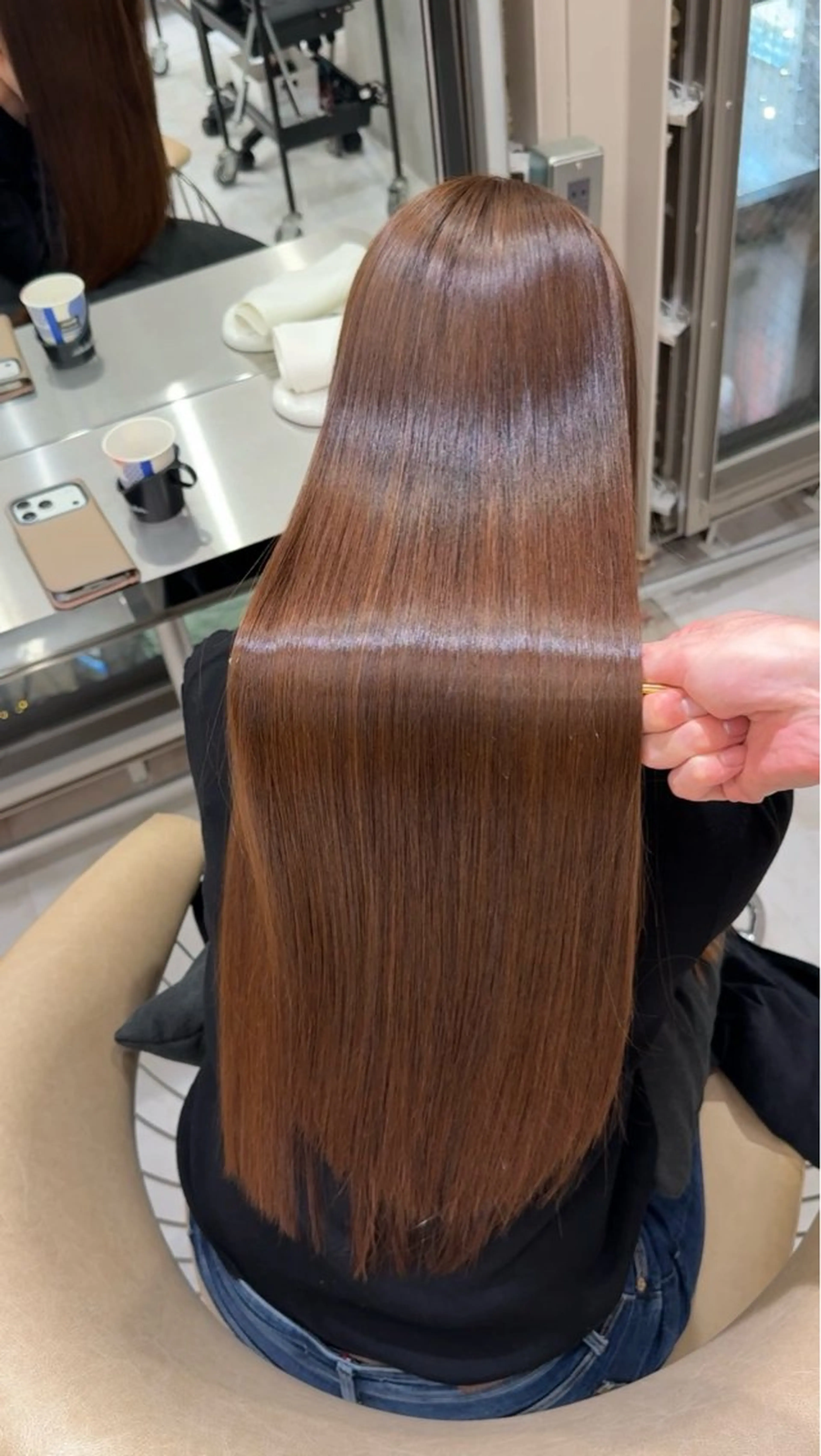 ロング 髪質改善 トリートメント 銀座/美髪矯正カラー 髪質改善特化🍎のヘアスタイル