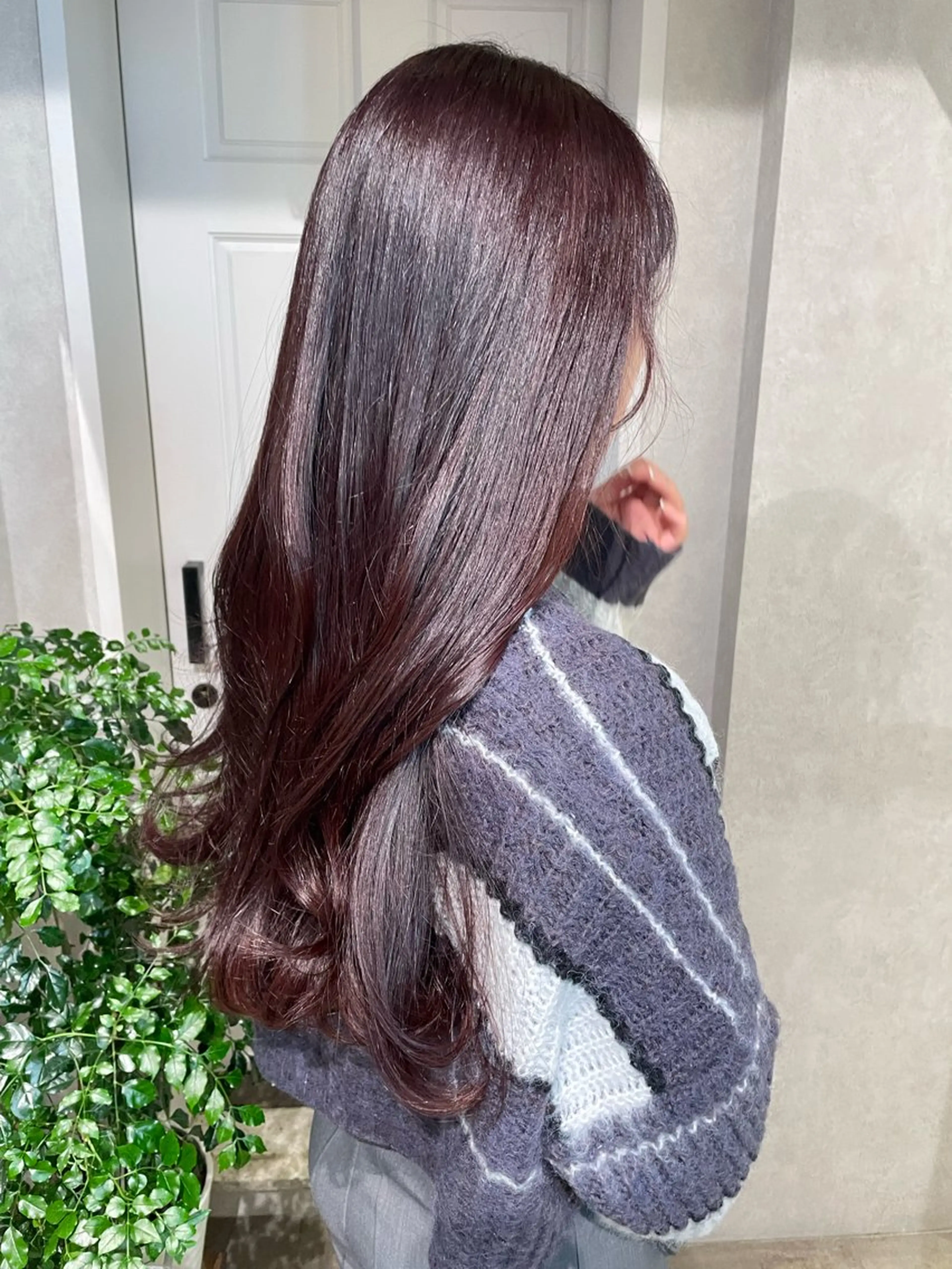 ロング カラー ボルドーカラー ラベンダーカラー トリートメント ナチュラル透明感🌱 小山美樹子のヘアスタイル