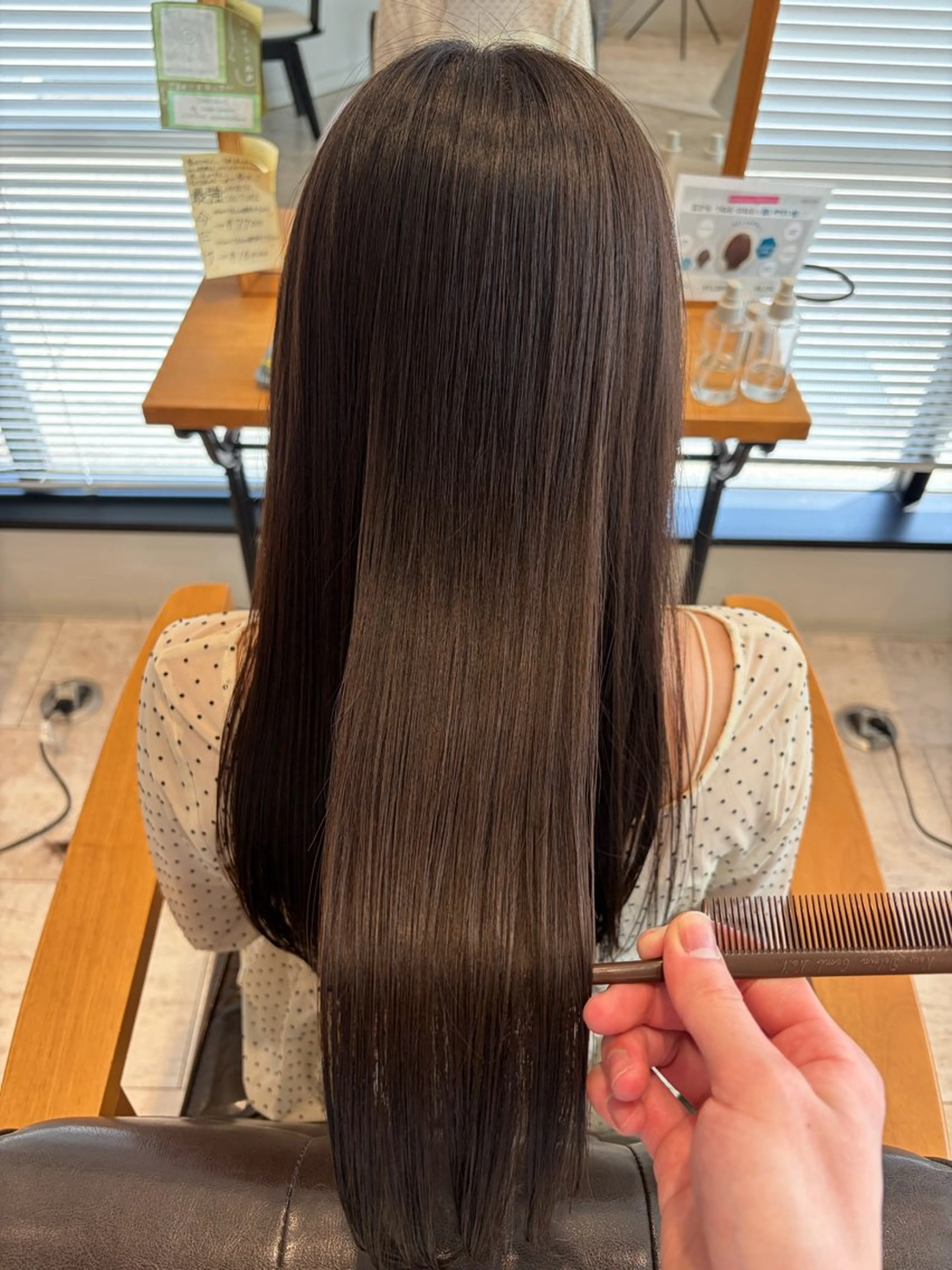 ロング パーマ 縮毛矯正 縮毛矯正 山﨑 蓮のヘアスタイル