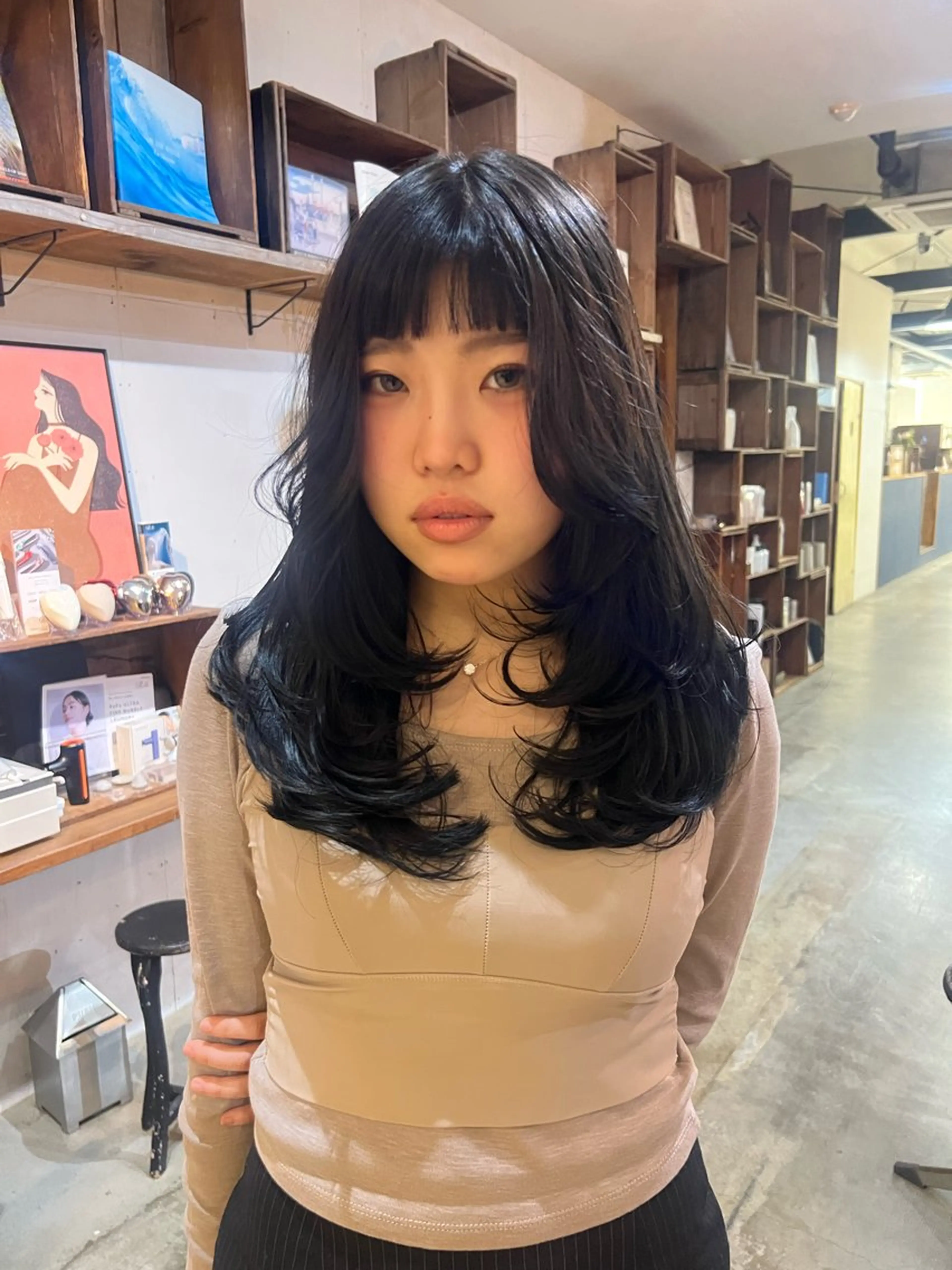 ロング ハイレイヤー レイヤーカット にこ /iciのヘアスタイル