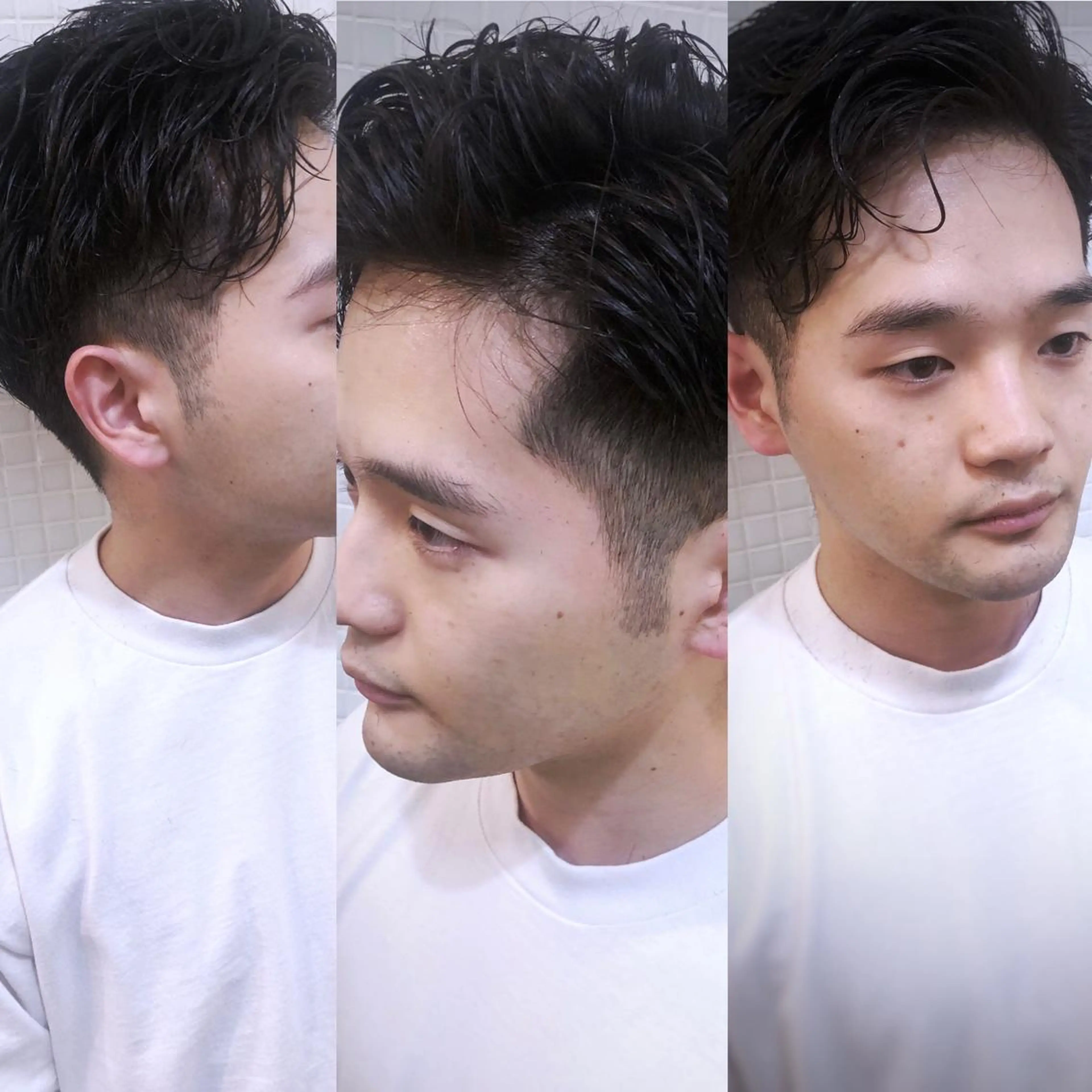 ショート パーマ メンズ メンズパーマ ツーブロック カット パーマ 山本 芳喜のヘアスタイル