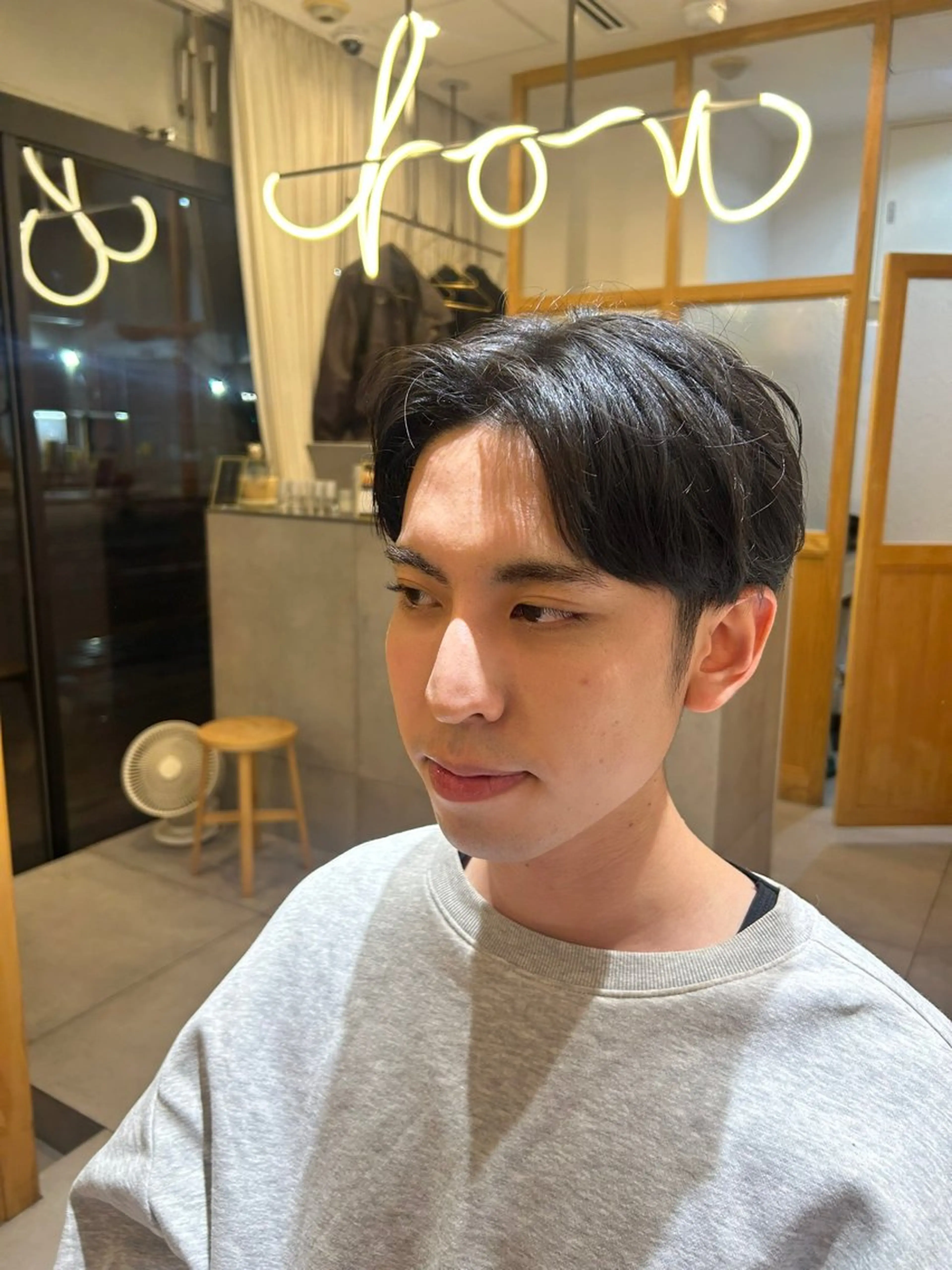 メンズ センターパート 前竹 那生のヘアスタイル