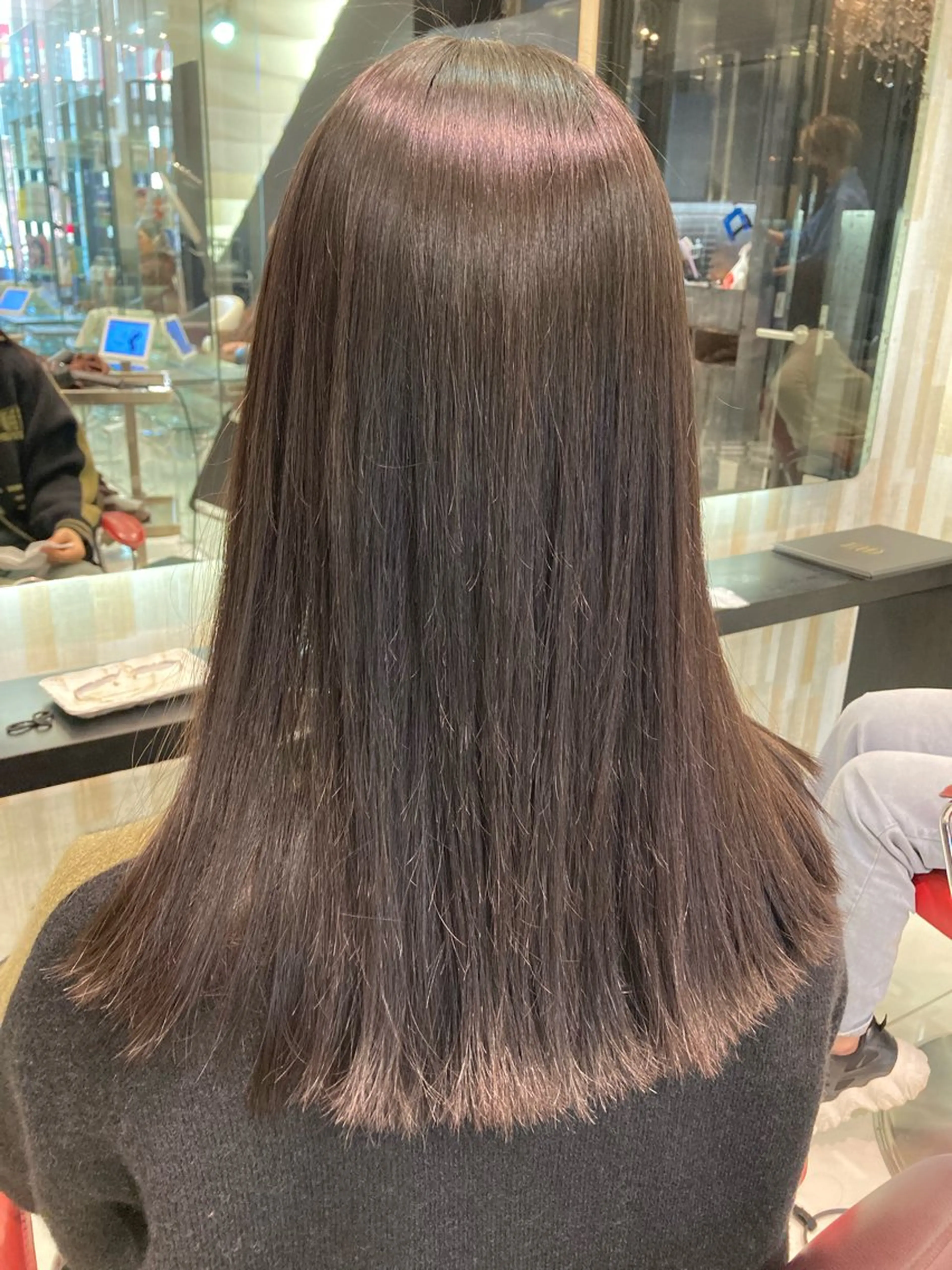 セミロング パーマ 縮毛矯正 田畑 福恵のヘアスタイル