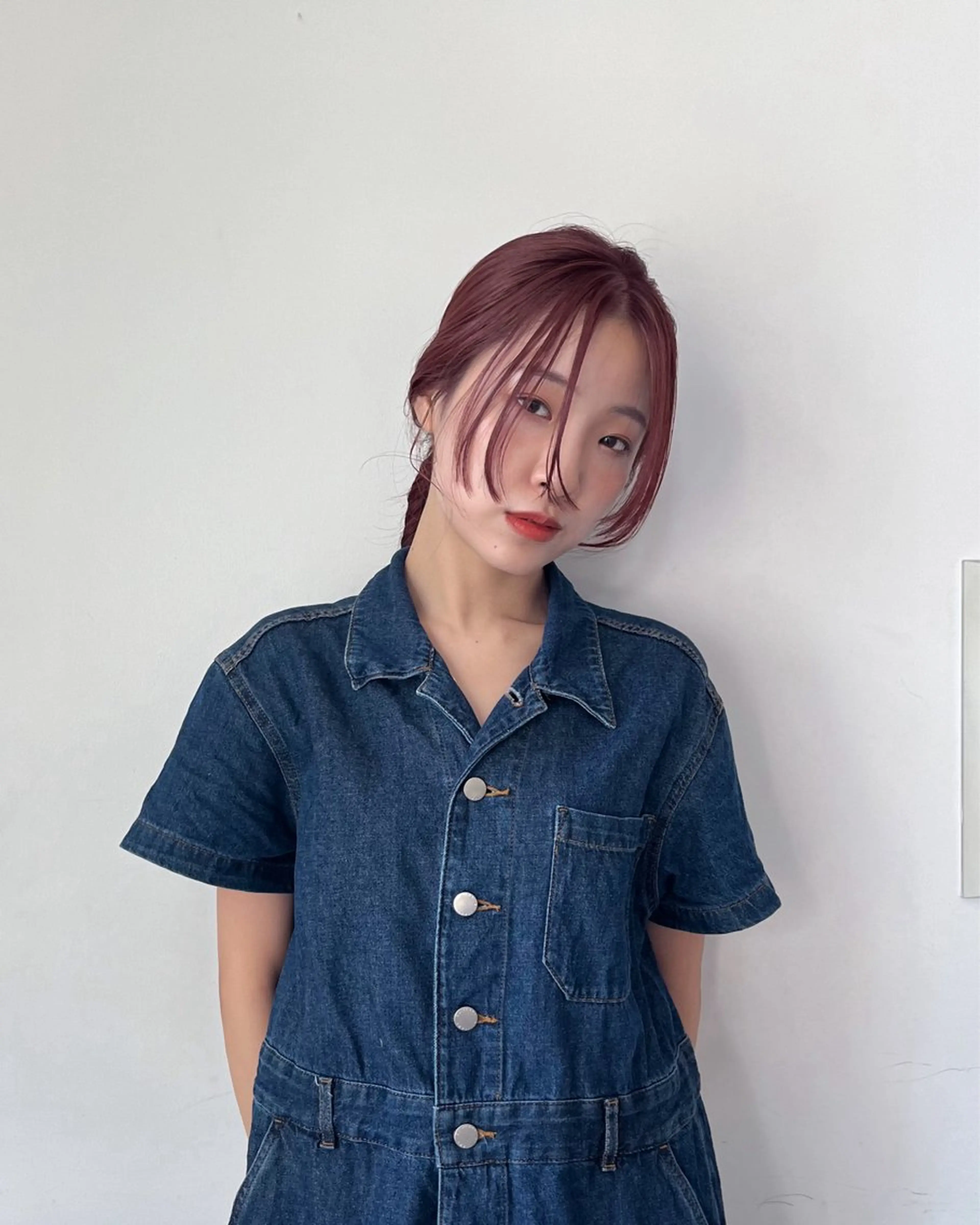 カラー ボルドーカラー ヘアカラー トリートメント ヘッドスパ 無料カットモデル募集 ／ueno aiのヘアスタイル