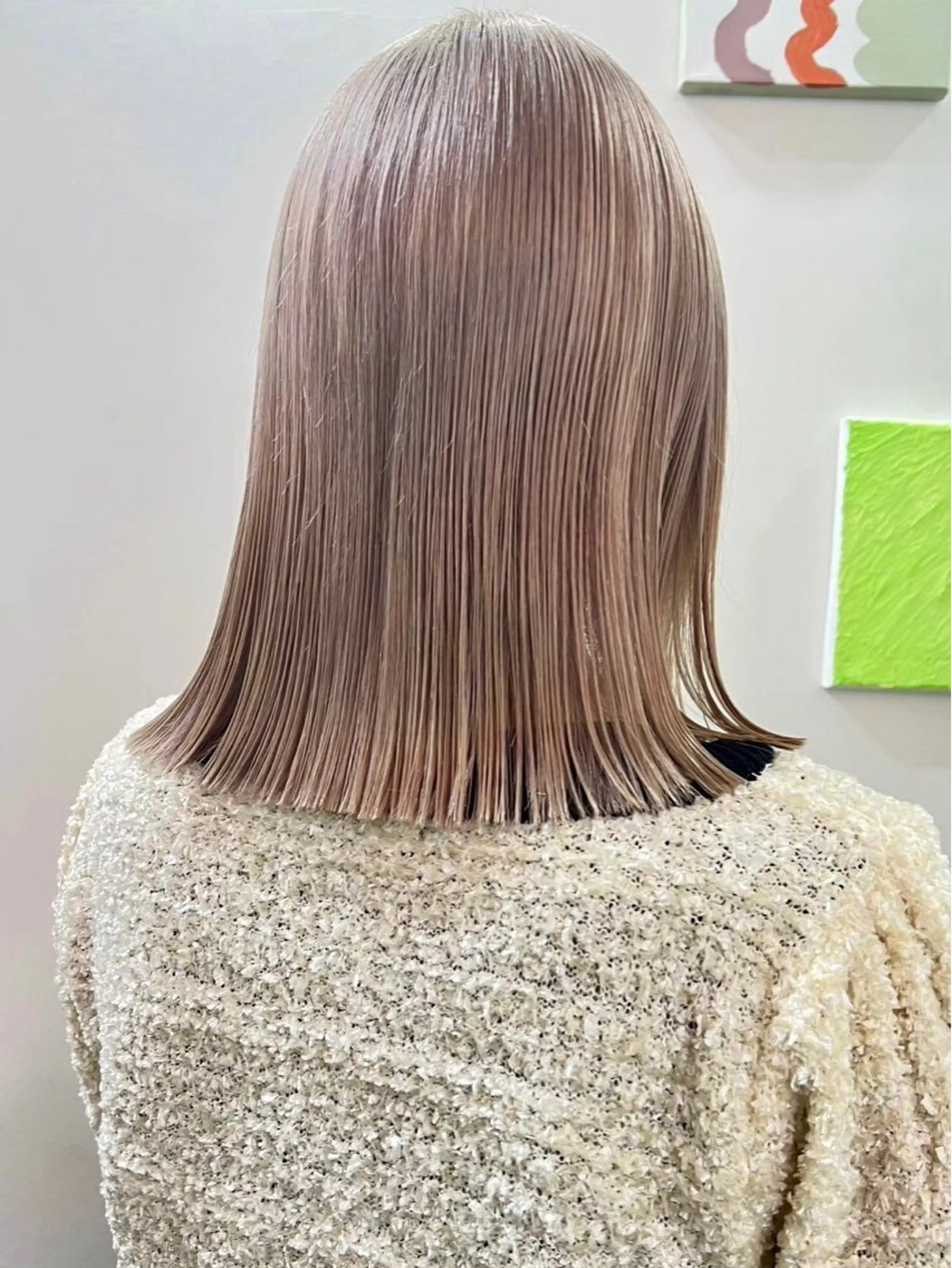 セミロング カット ヘアカラー 💘ハイトーン💘 ayameのヘアスタイル