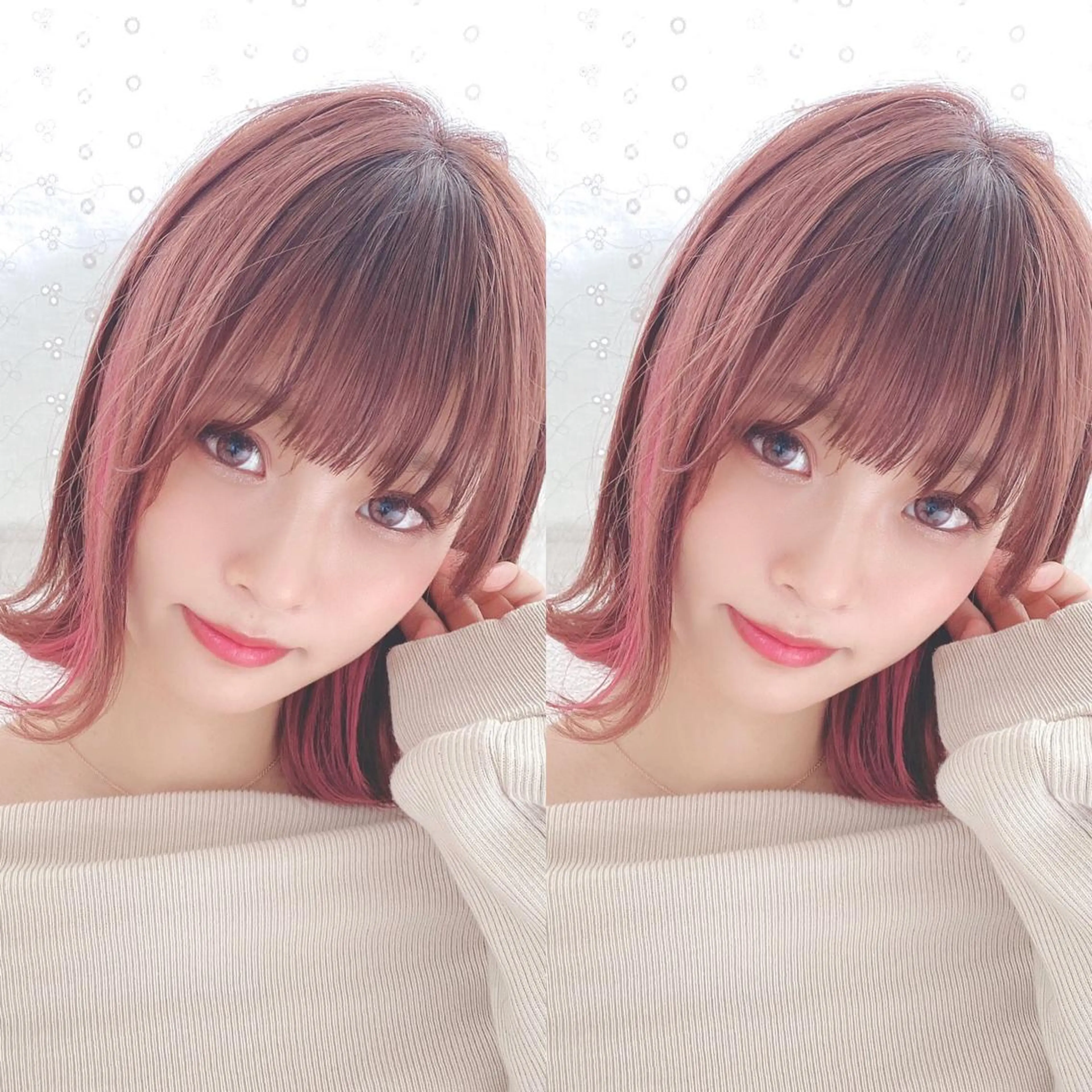 ミディアム 🌙HIZUKI🌙 ハイトーン 艶髪のヘアスタイル