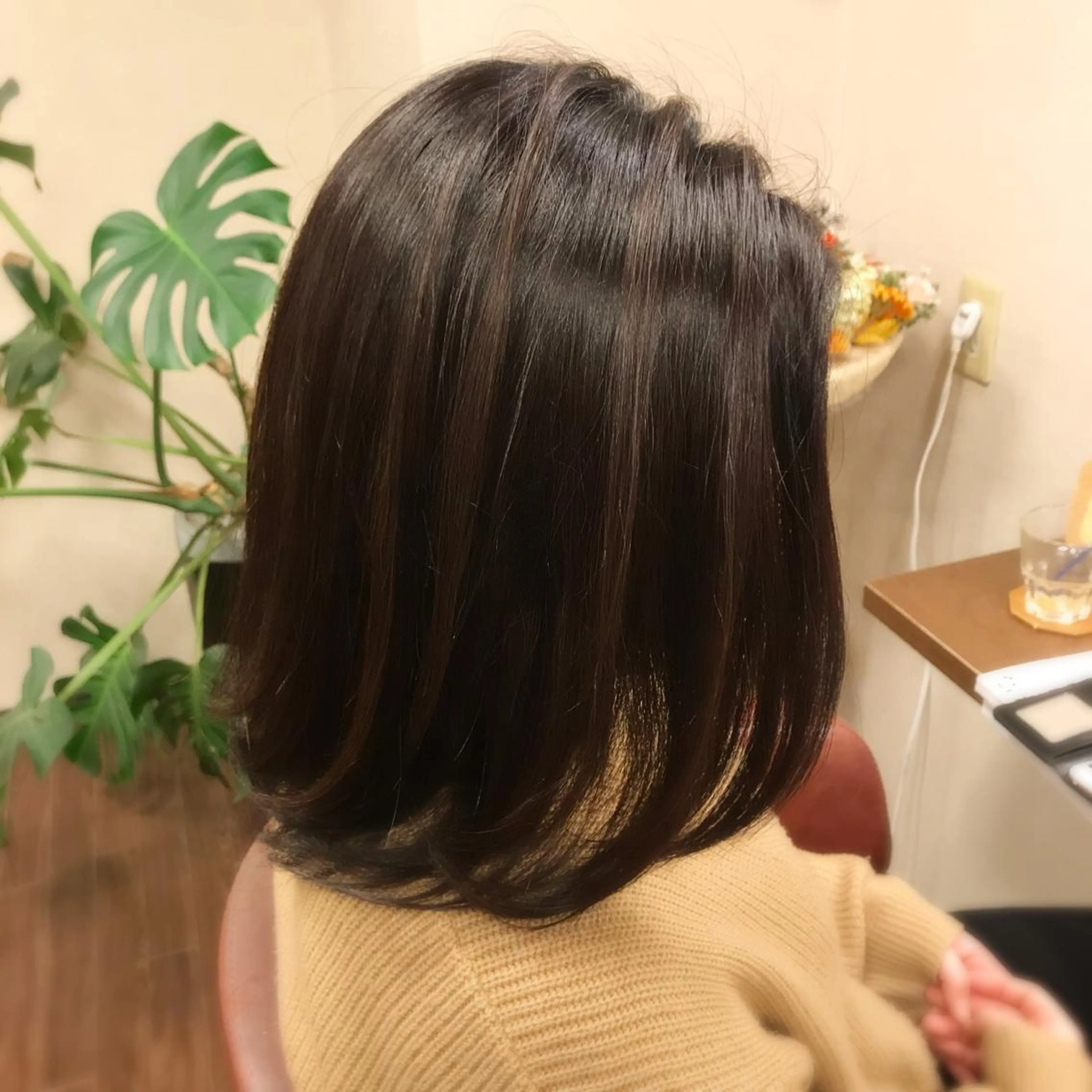 ミディアム カラー バレイヤージュ レイヤーカット 藤中 隆悟のヘアスタイル