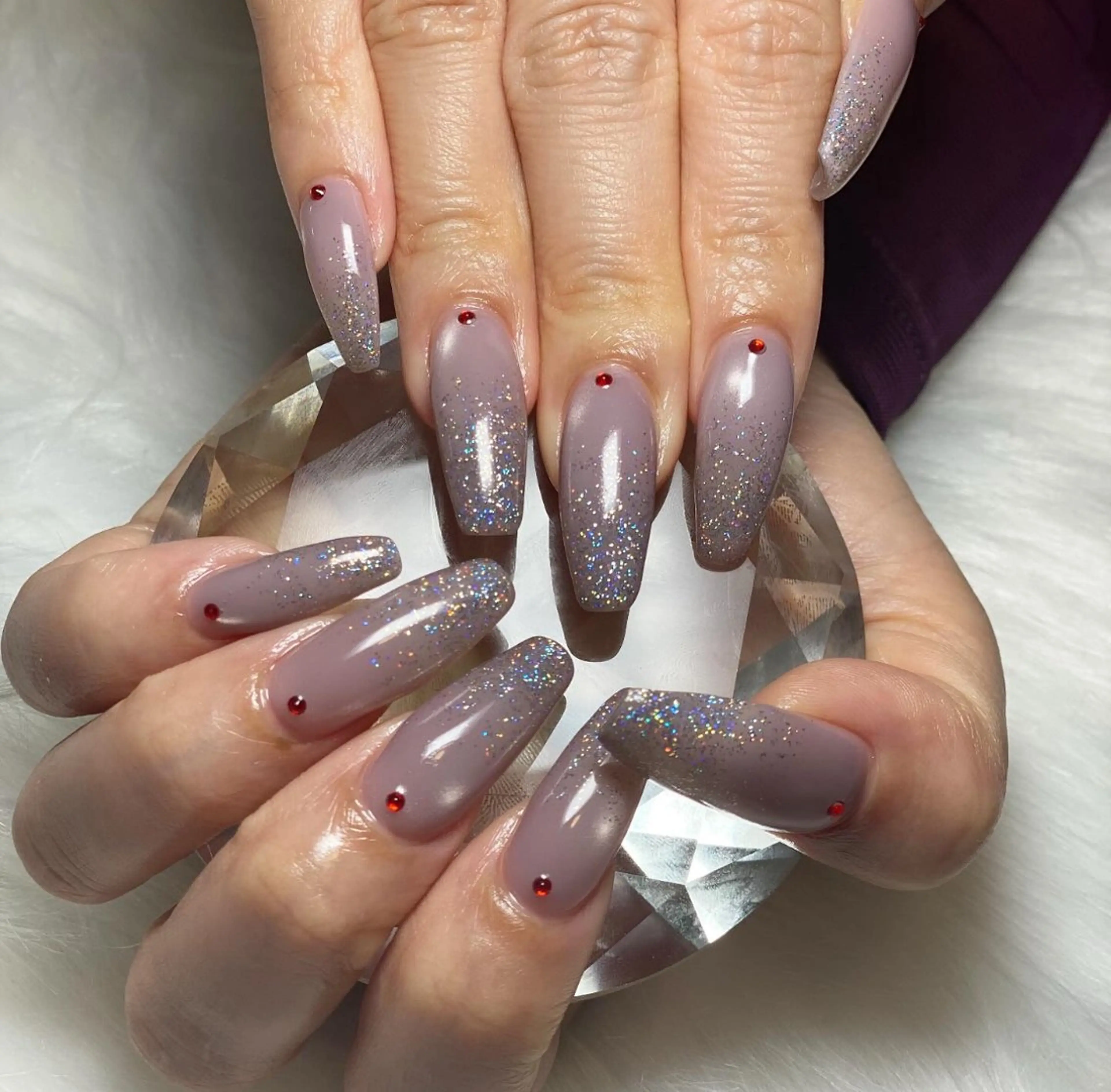 ネイル 長さ出し フラッシュネイル グラデーション ロングネイル nail salon milkのネイルデザイン