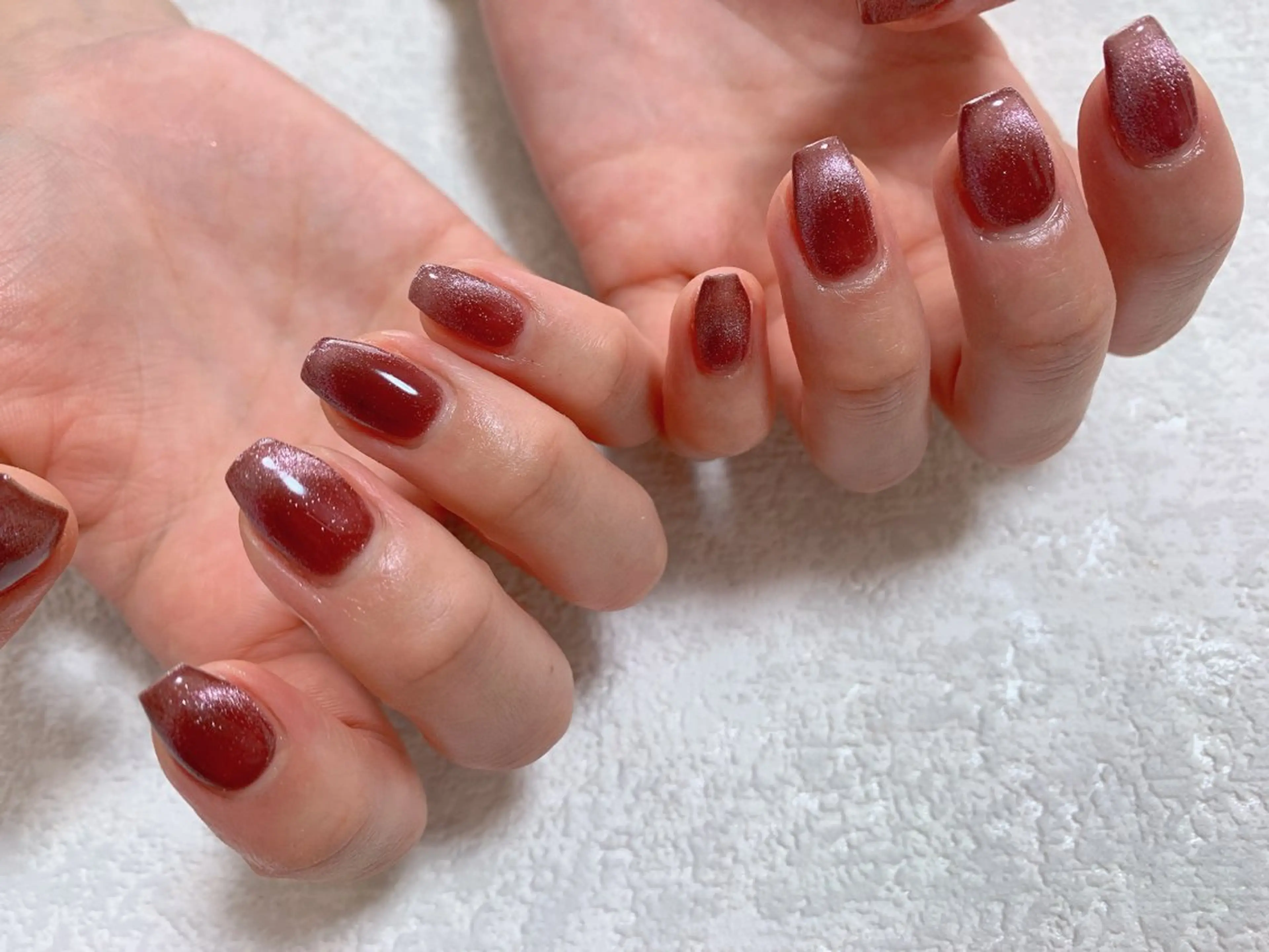 ネイル ジェルネイル グラデーション キラキラネイル 韓国ネイル マグネットネイル kiki nail たまプラーザのネイルデザイン