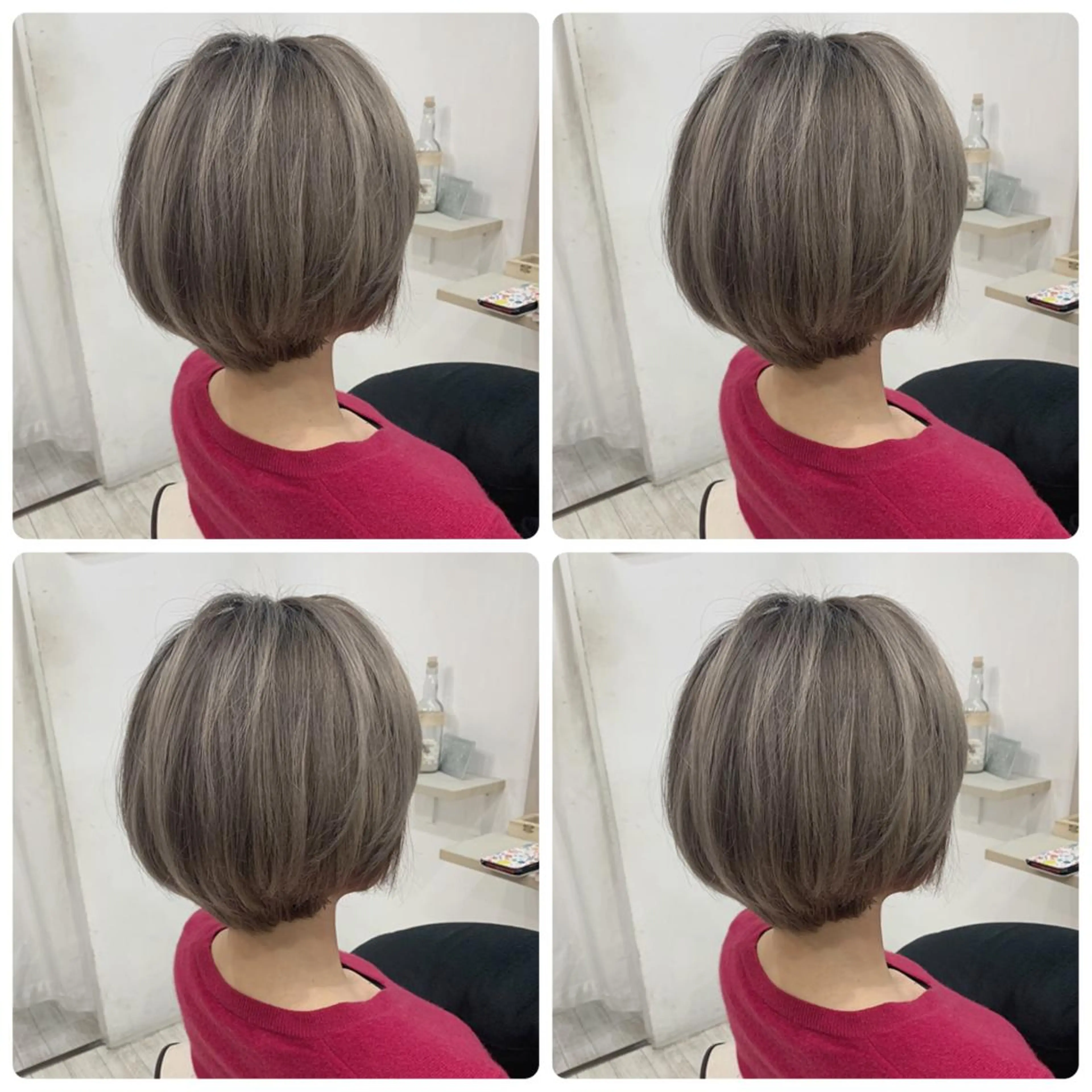 ショート カラー ヘアカラー トリートメント 京都大人女性ショート 徒歩1分/秋山のヘアスタイル