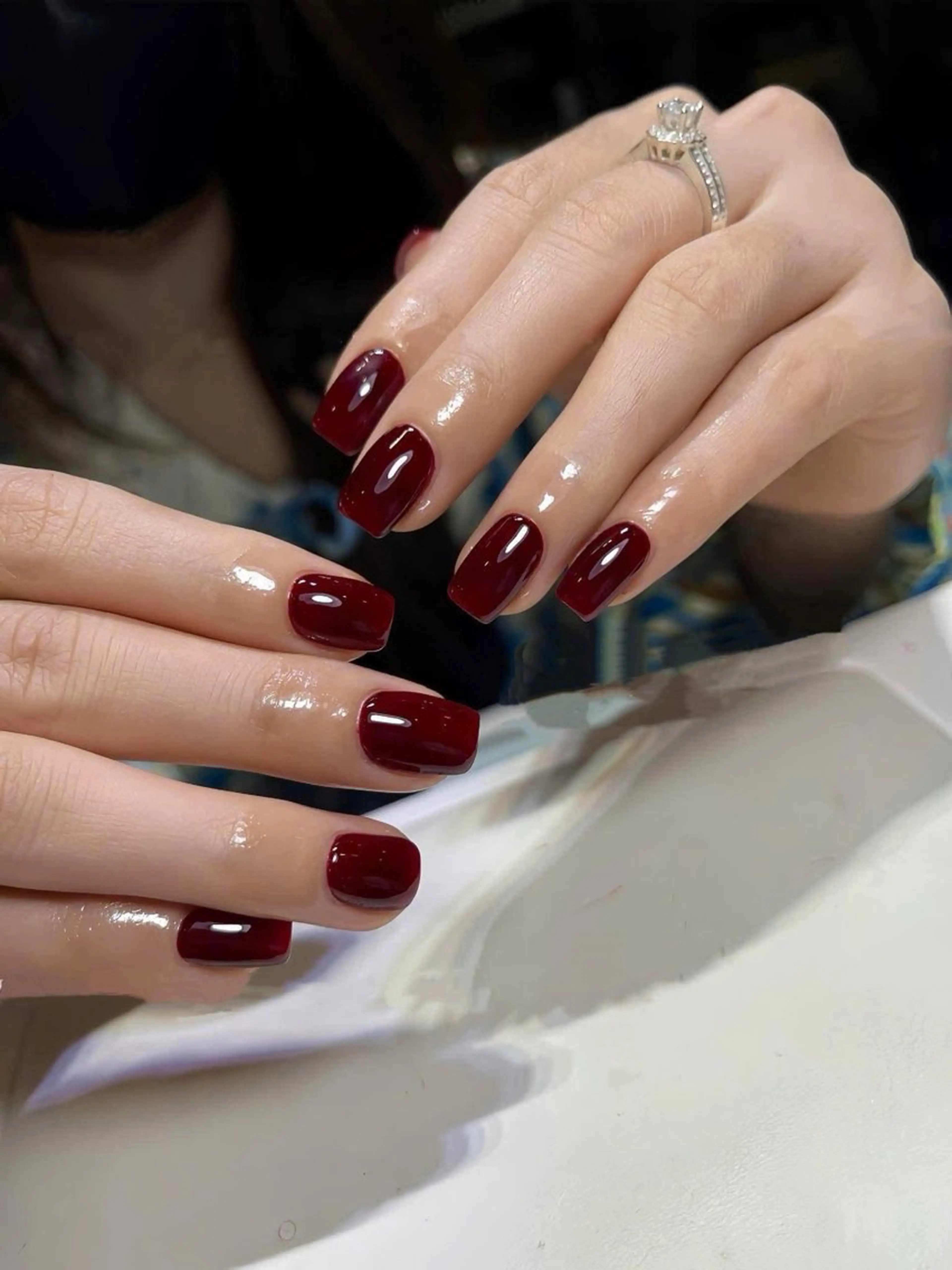 ネイル フレンチネイル ジェルネイル ガラスフレンチ 韓国ネイル マグネットネイル Minette Nailのネイルデザイン