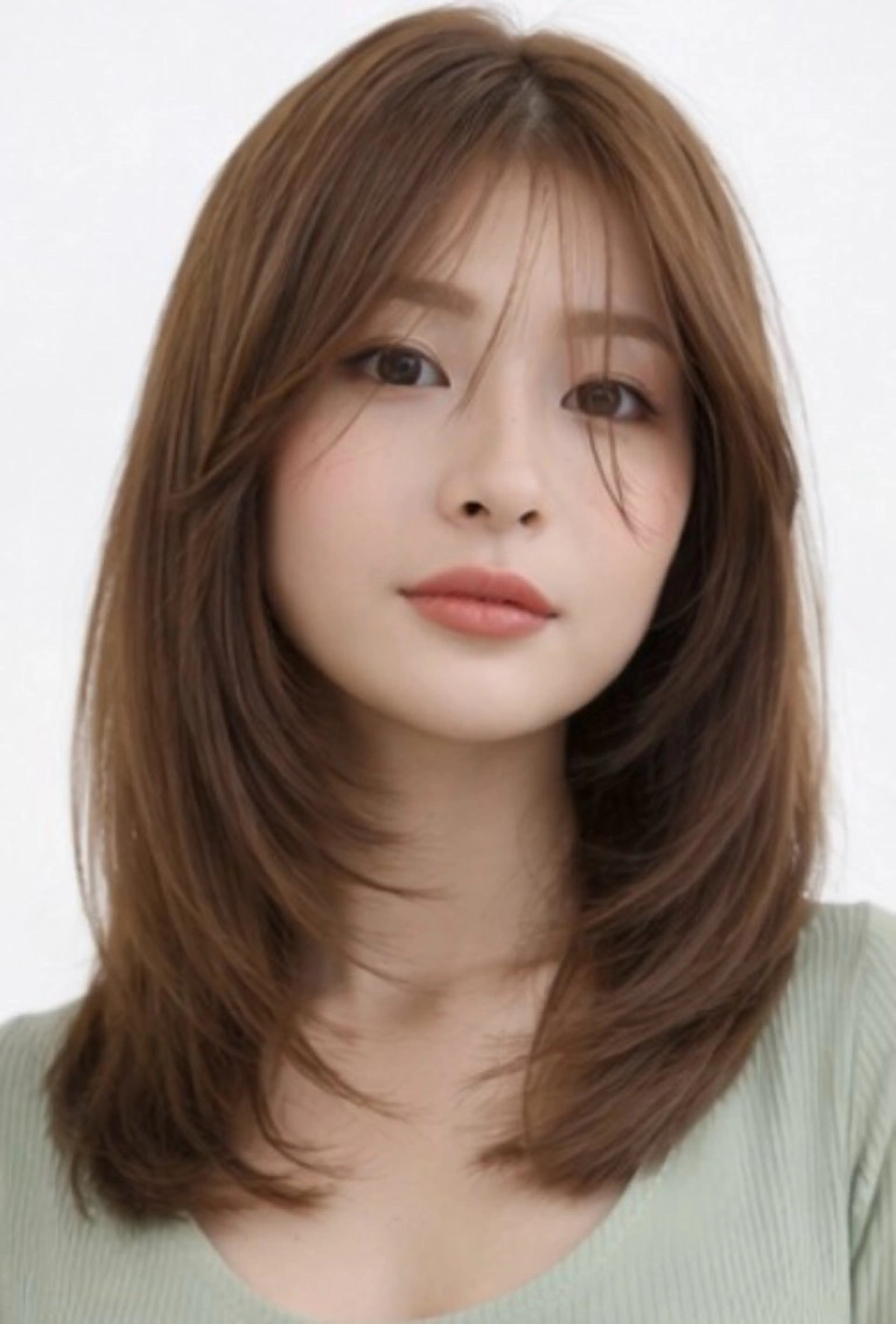 （ミディアム限定肩下​〜​胸上）カット+カラーの写真