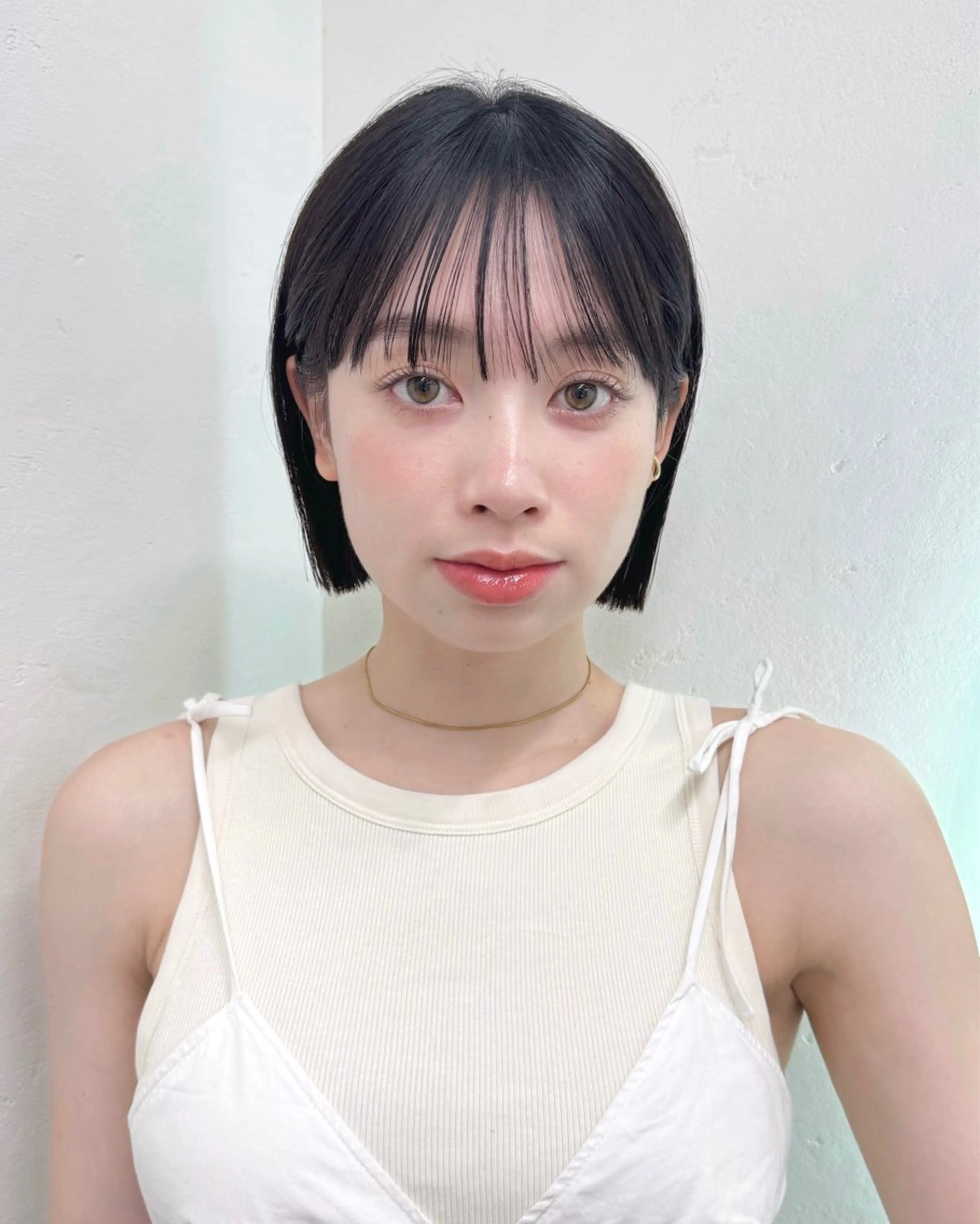 ショート カラー カット トリートメント ボブ/レイヤー/ グレージュ/moyuのヘアスタイル