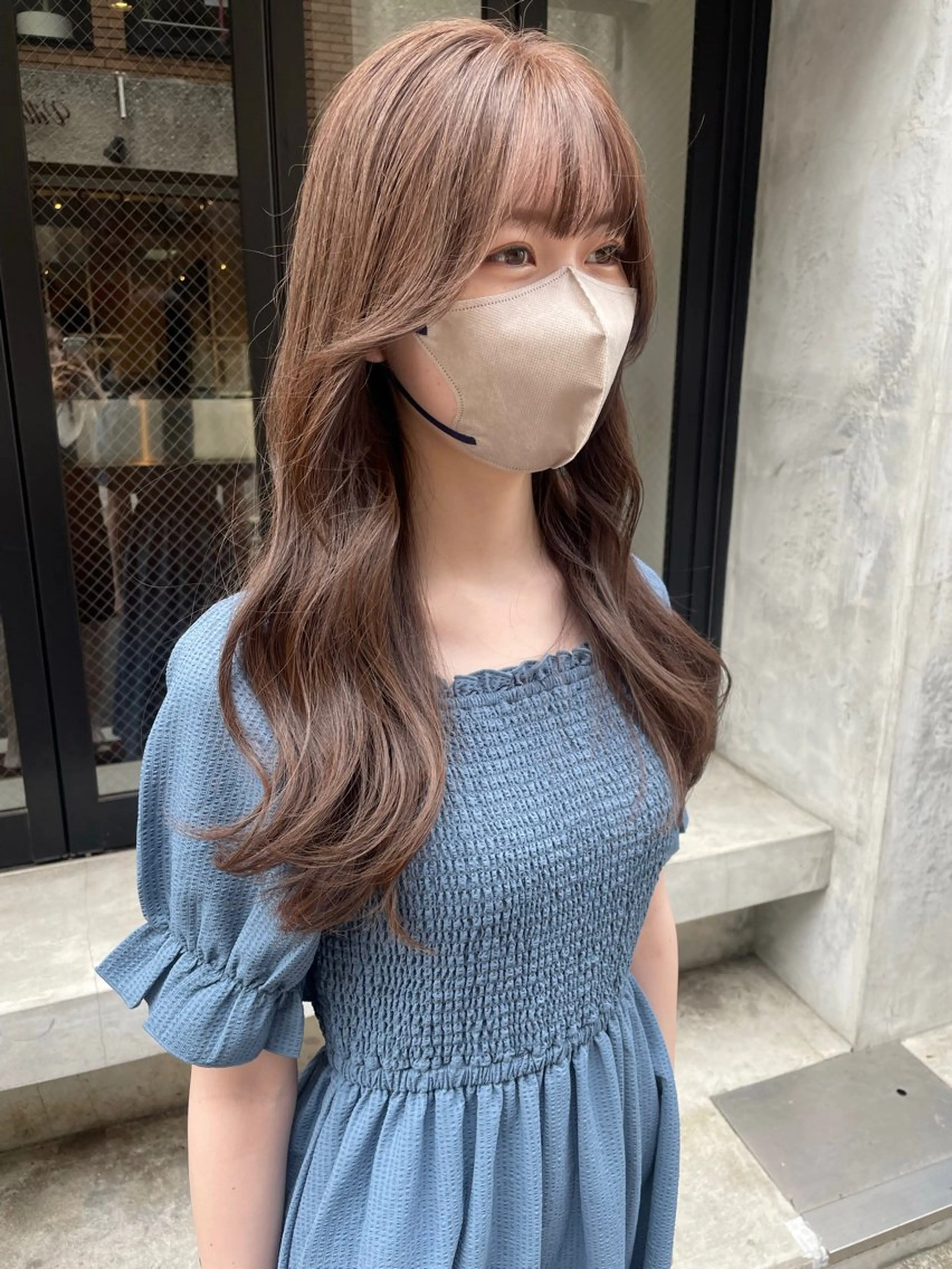 ロング カラー カット ヘアカラー トリートメント 🩰オリーブ/ ベージュ松本咲花🩰のヘアスタイル