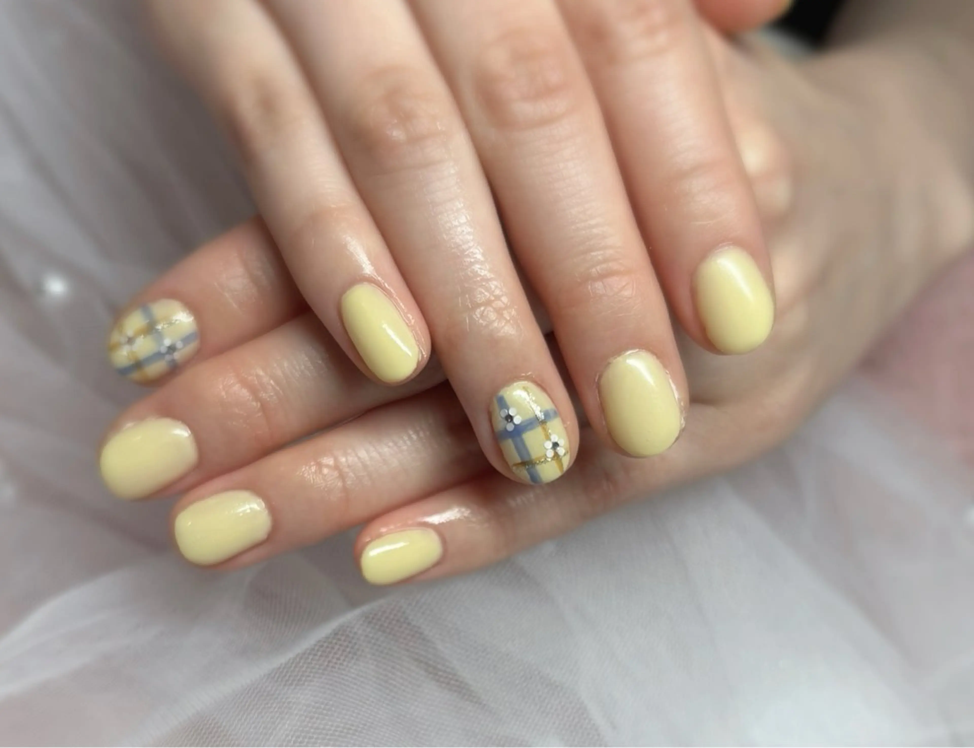 ネイル ブルー 春ネイル ハンドネイル Nail Salon RiLion所属・kaho  🧸🎀 RiLionのネイルデザイン