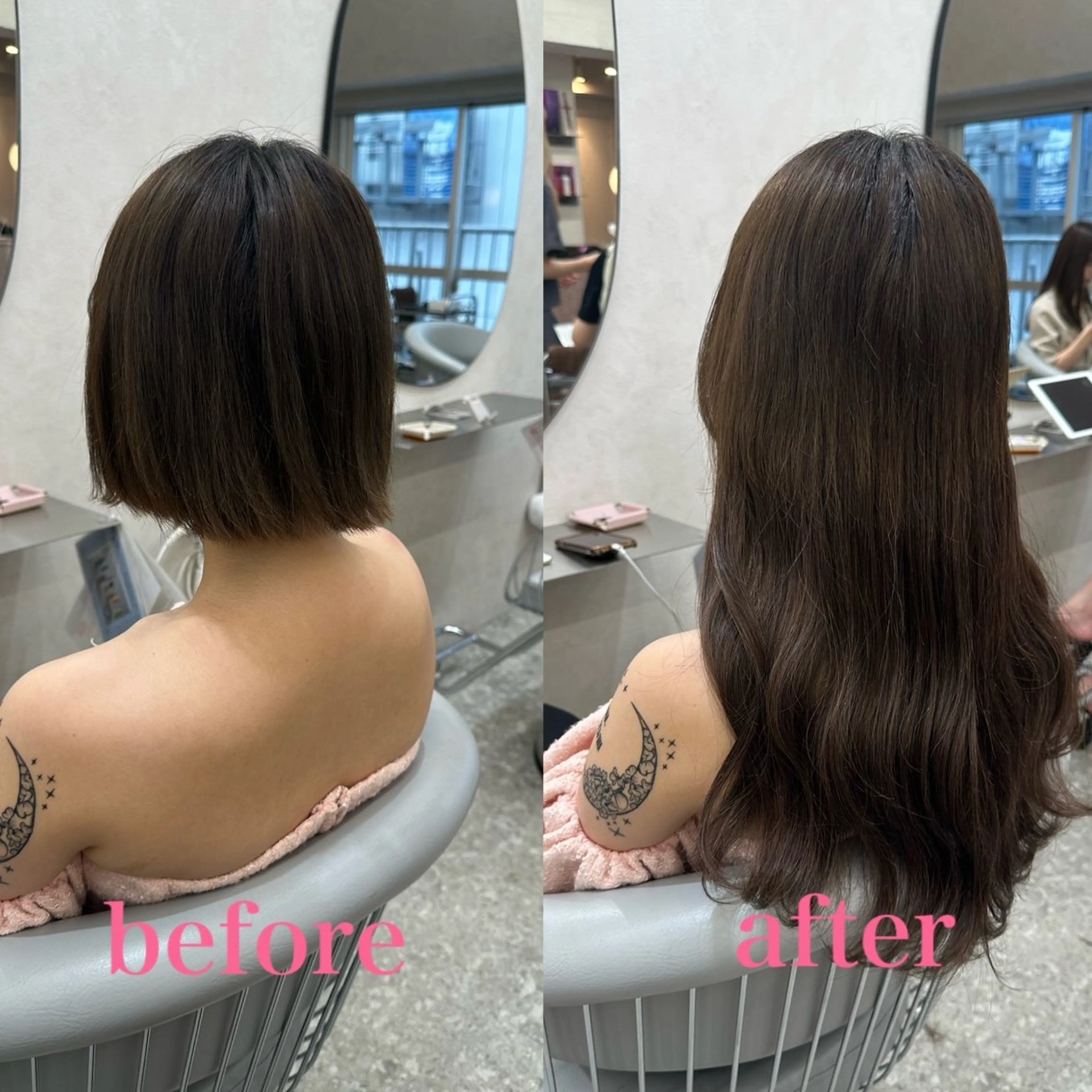 ロング カラー シールエクステ くびれヘア エクステ 顔周りカット 髪質改善 新宿/韓国風レイヤー エクステ/YUTOのヘアスタイル