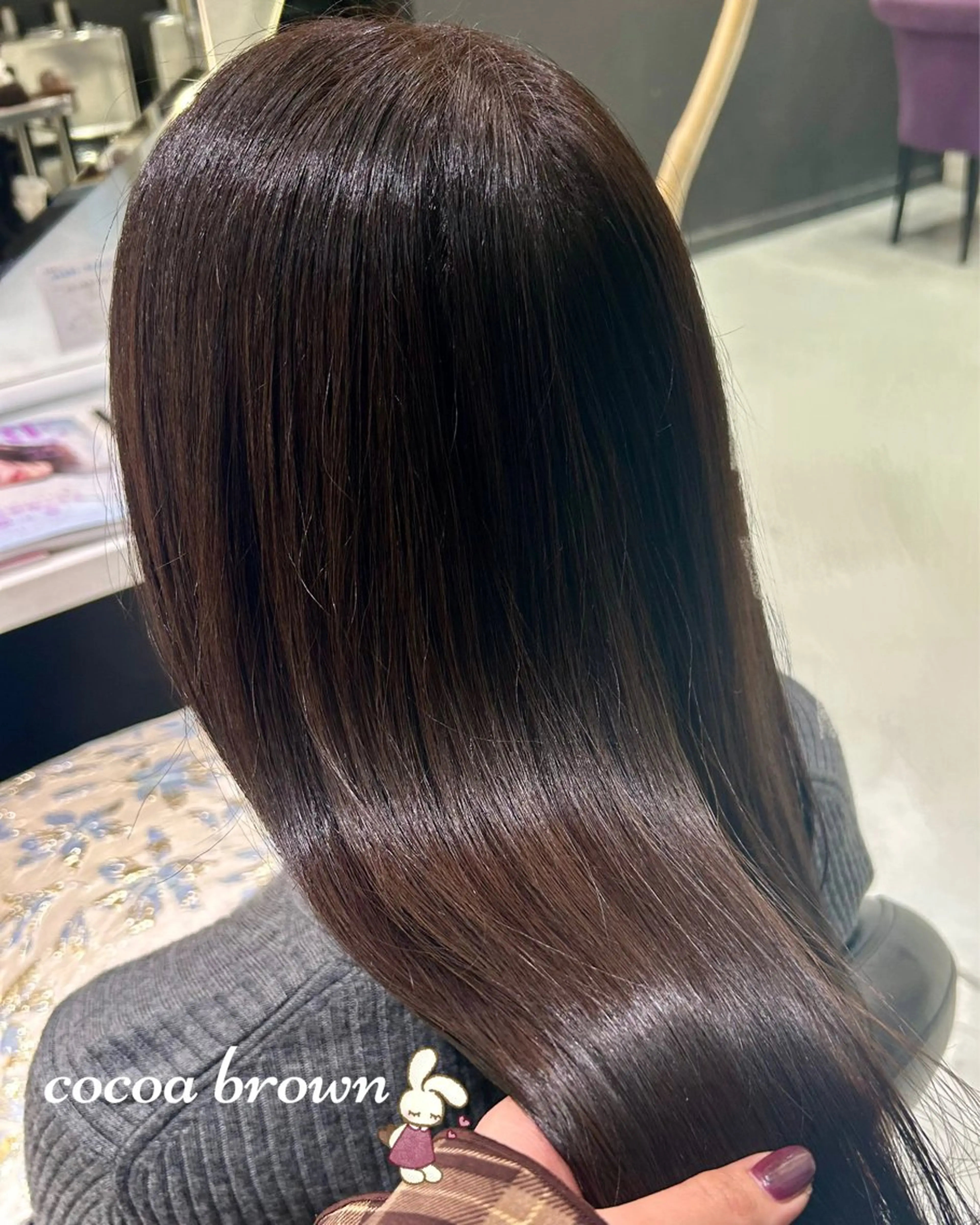 ロング カラー 縮毛矯正・癒し ヘッドスパ🧸ここなのヘアスタイル