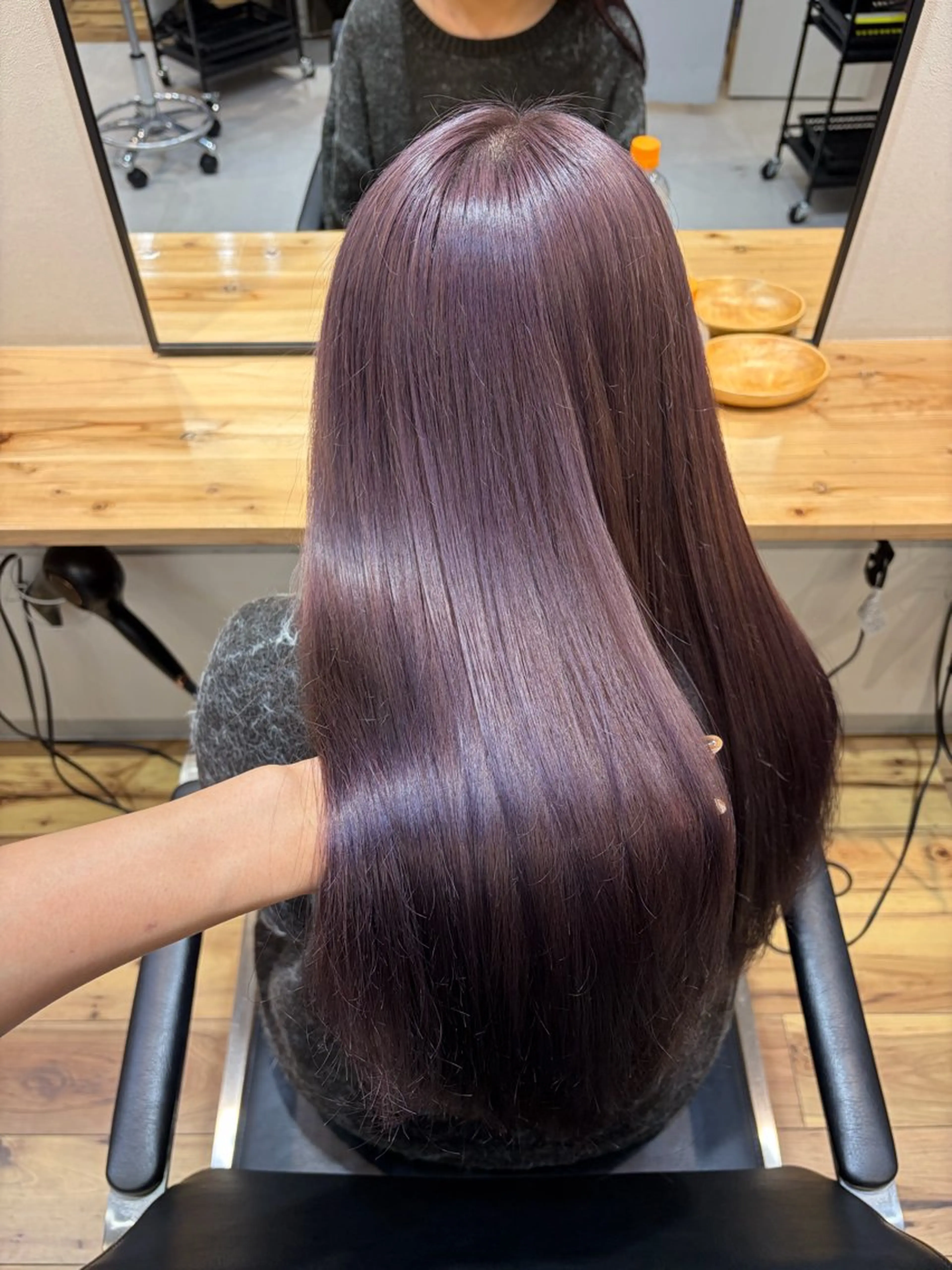 ロング ヘアカラー トリートメント ✨韓国風ヘア/艶髪 カラー✨yumeのヘアスタイル