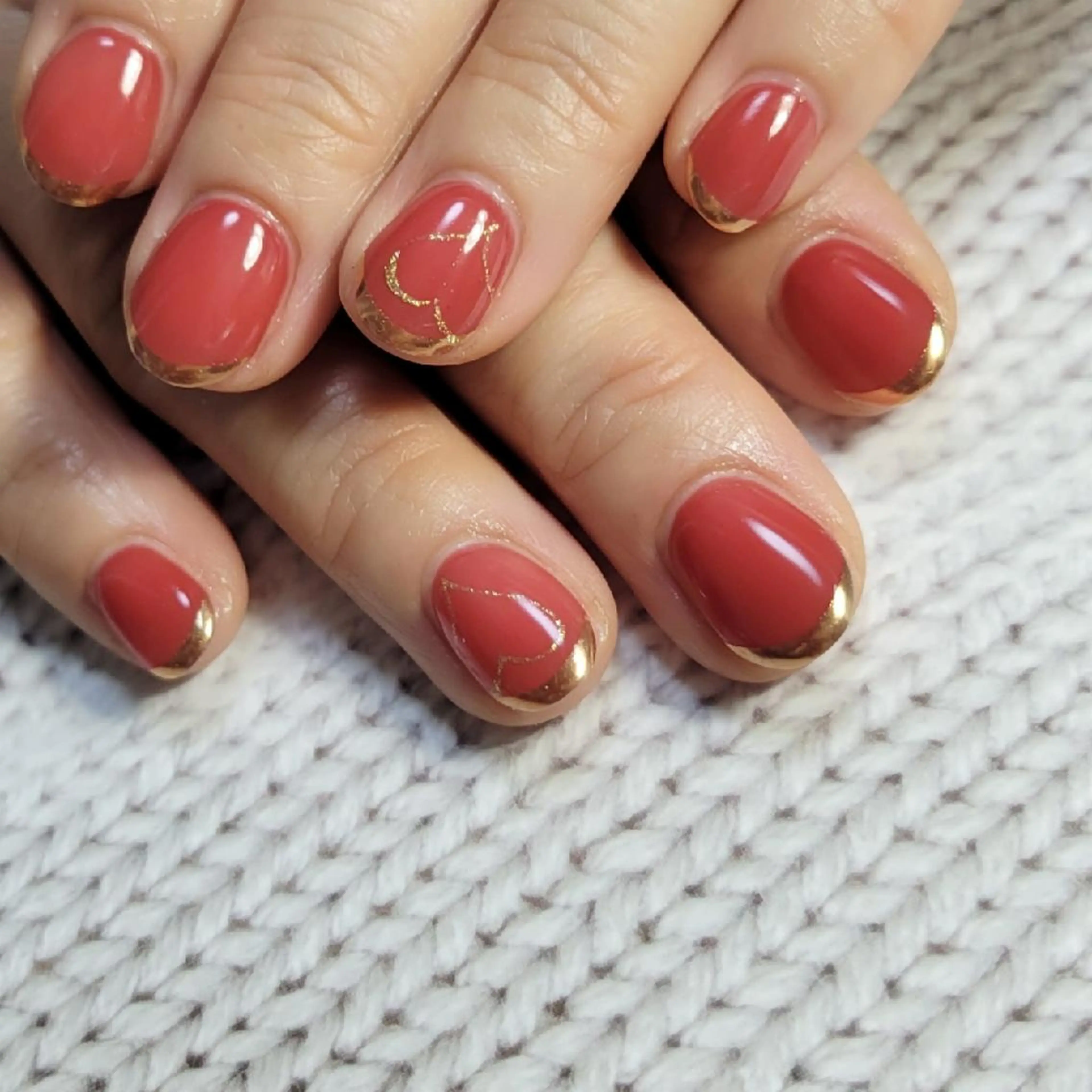 ネイル フレンチネイル ミラーネイル ネイルサロンほっこり kanaのネイルデザイン