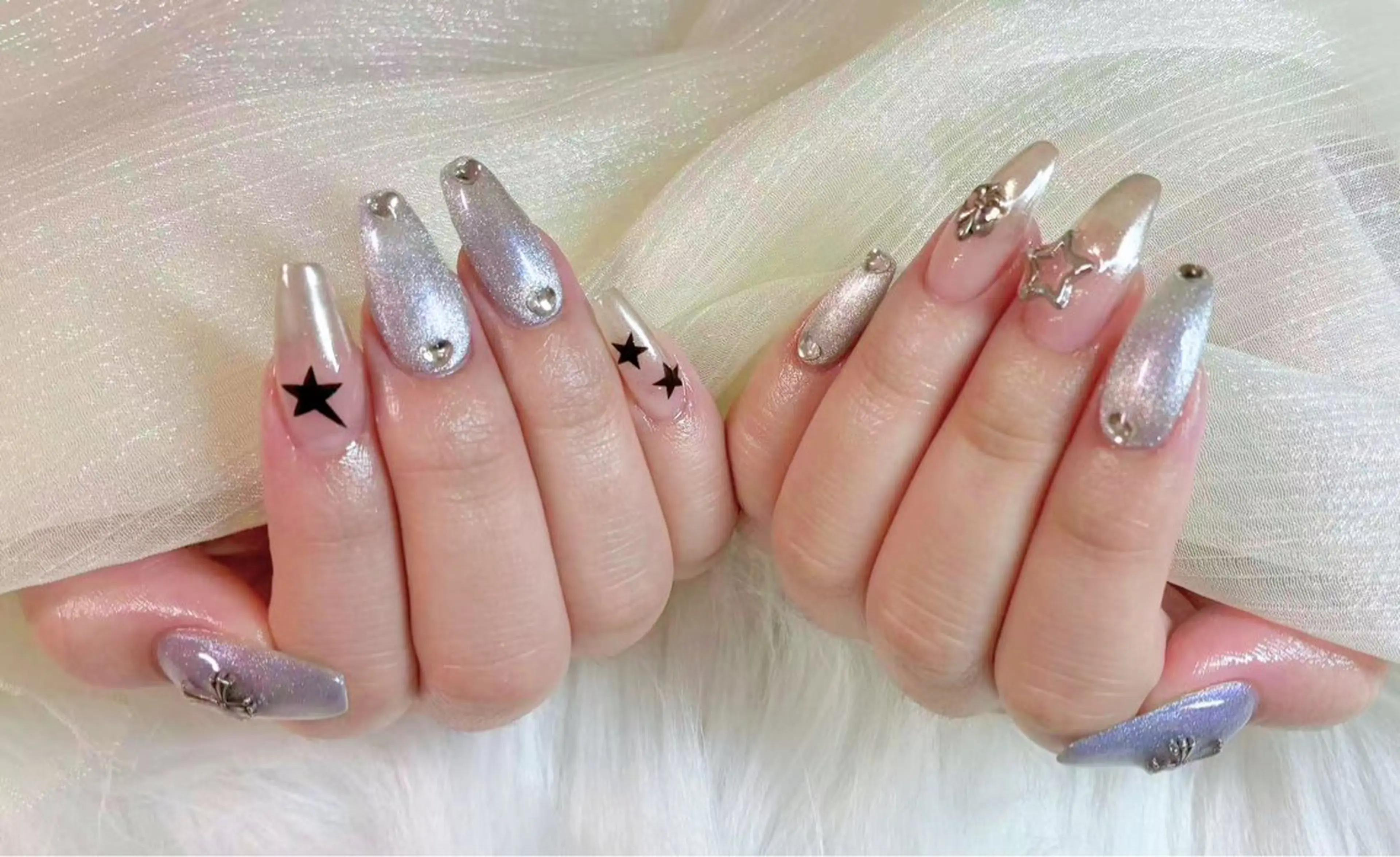 ネイル アニマル柄 アートネイル チークネイル フラッシュネイル フットネイル ハンドネイル B·U Nail大宮 長さだし専門店のネイルデザイン