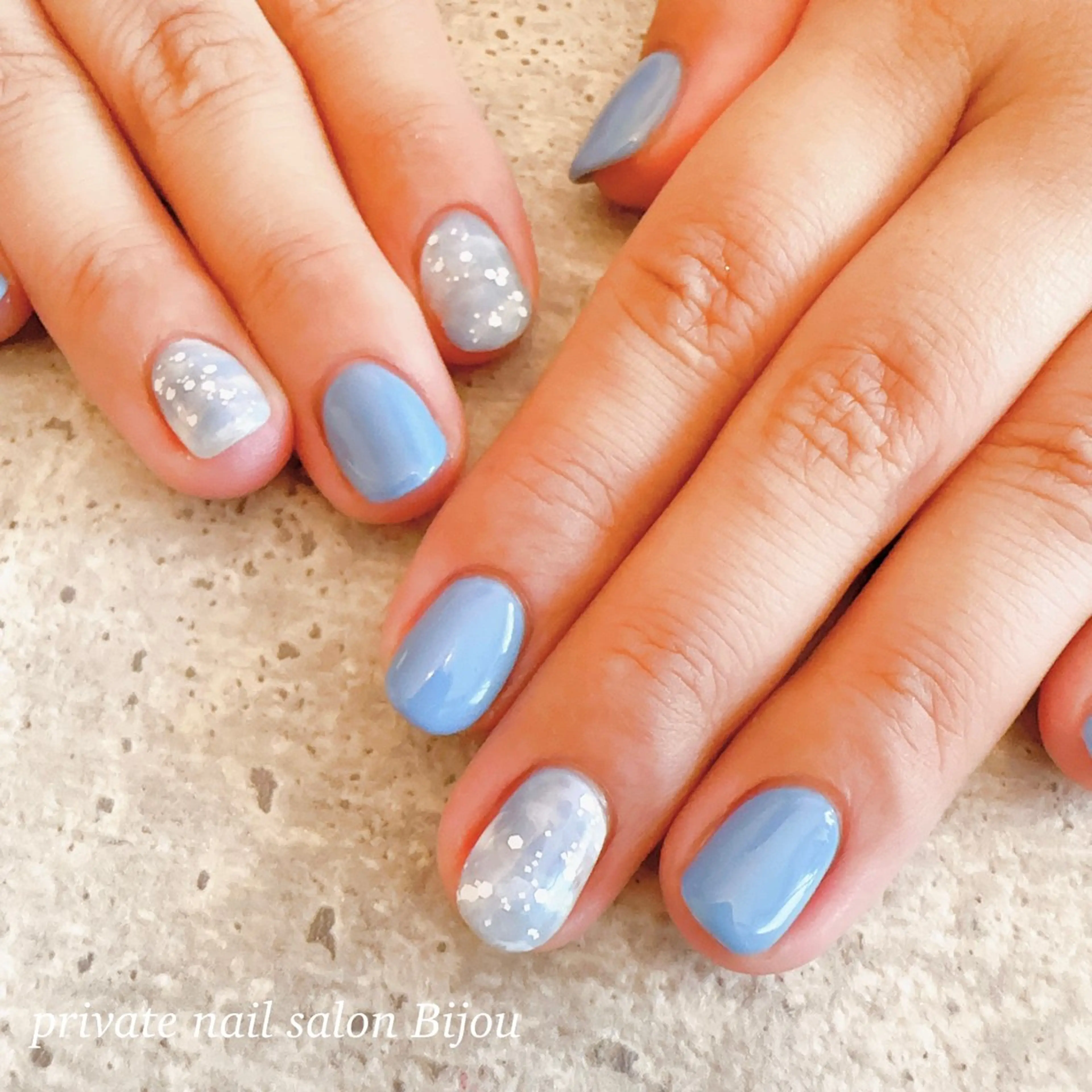 ネイル ブルー Bijou💎✨ Reiのネイルデザイン