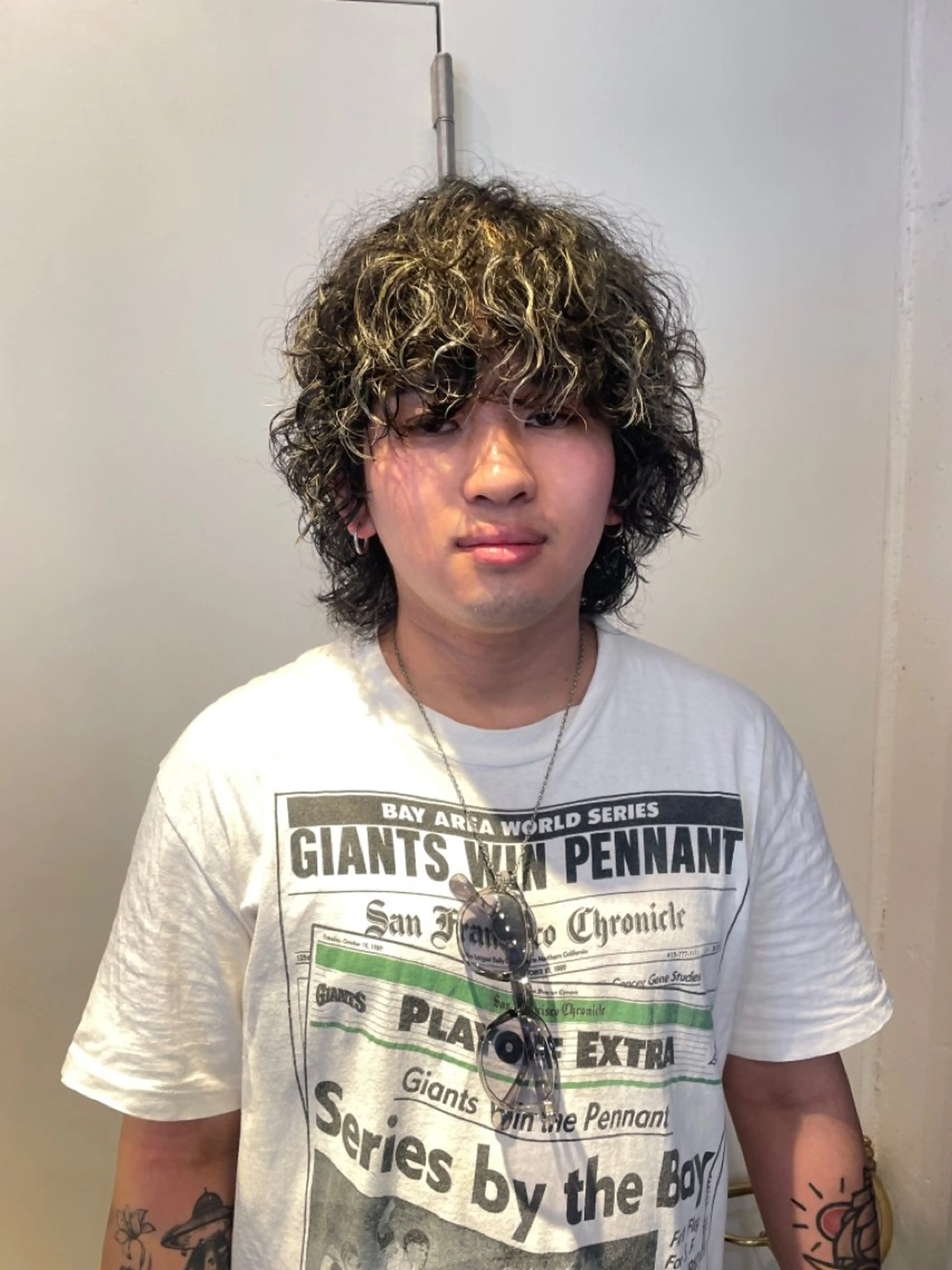 ミディアム カラー パーマ 韓国ヘア/wカラー レイヤー/RIN🎀のヘアスタイル