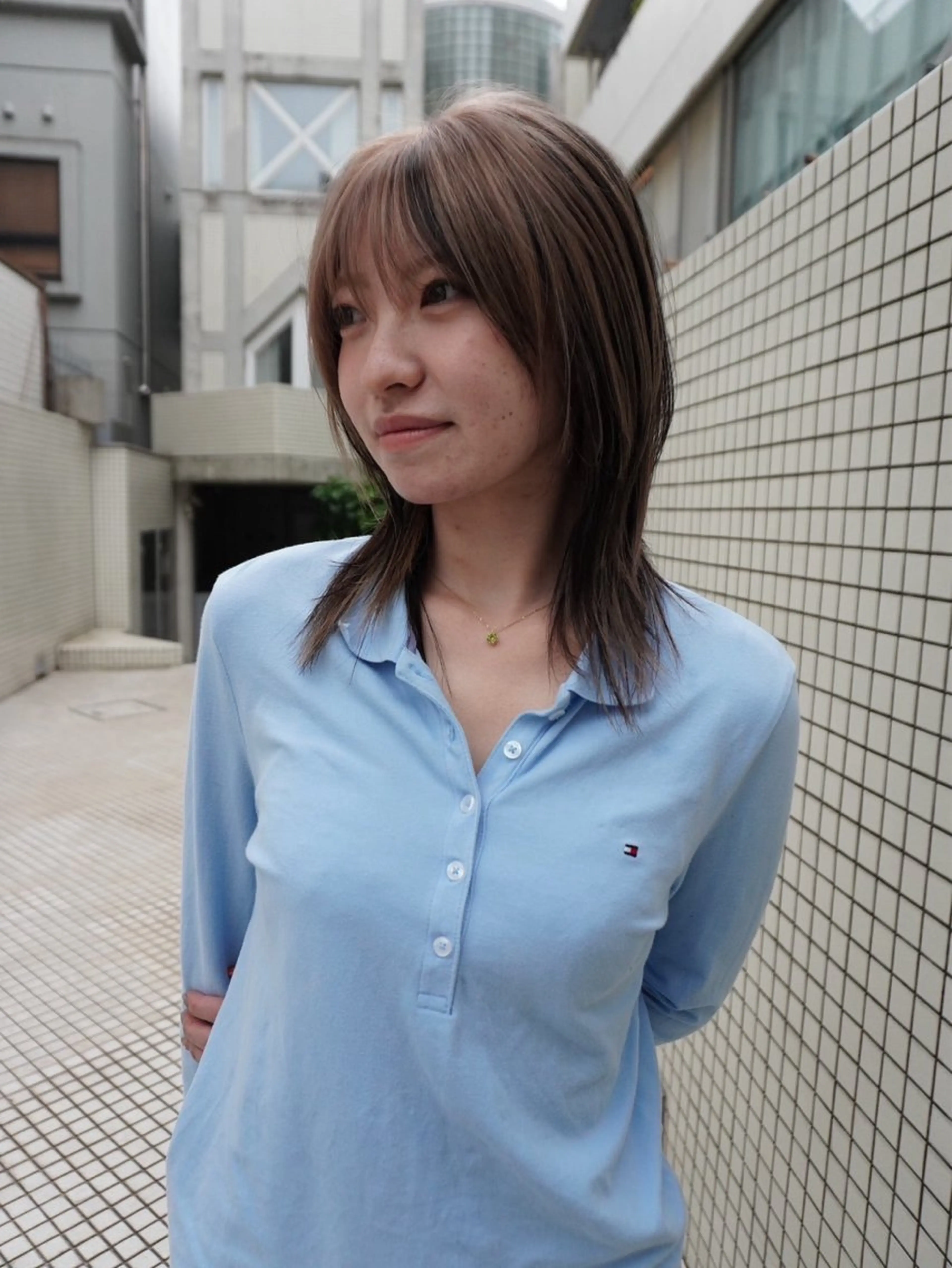 ミディアム カラー カット ヘアカラー ルカ/透明感 ×レイヤーのヘアスタイル