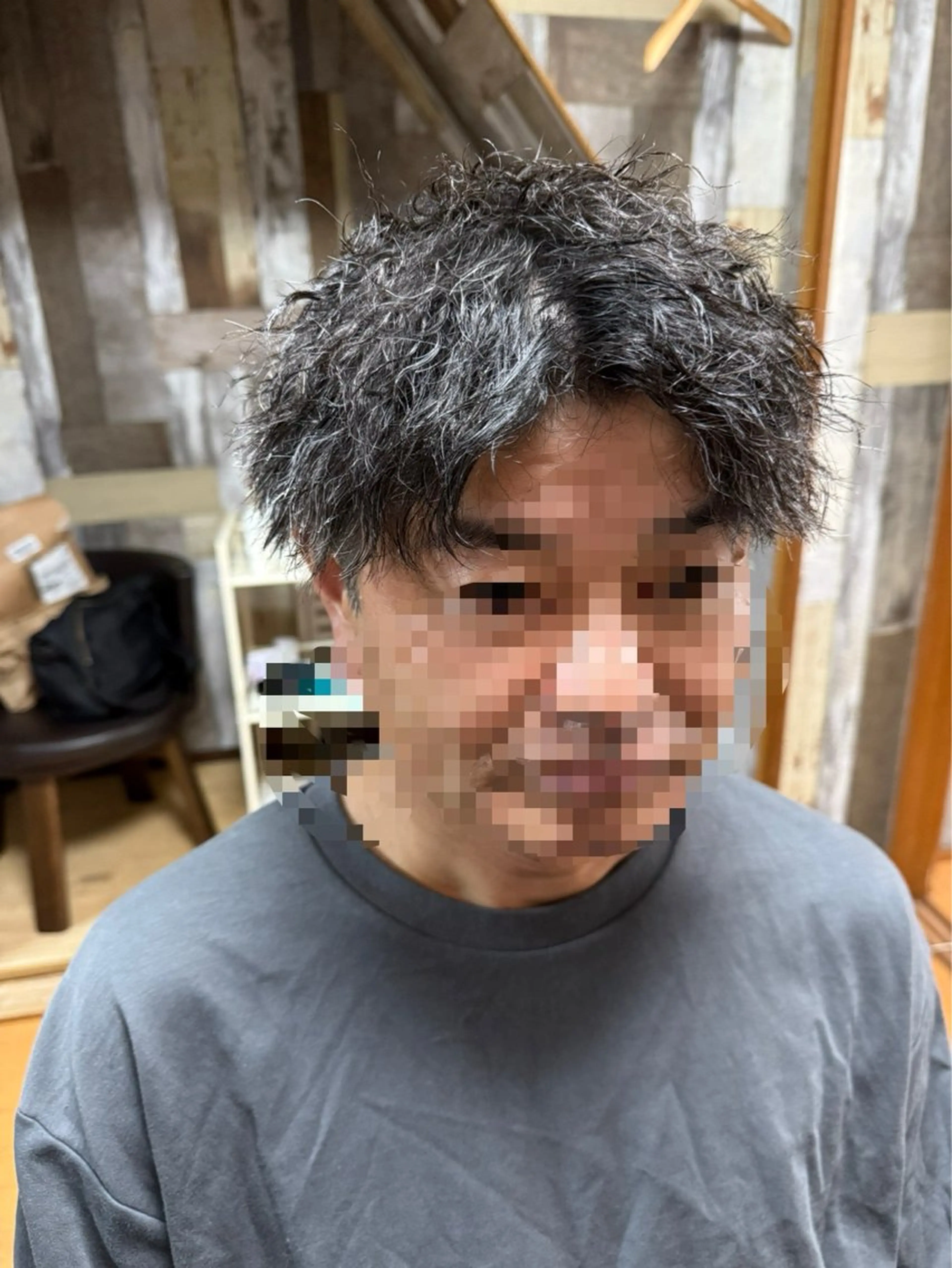 ショート パーマ メンズ メンズハイライト ハイライト カット パーマ メンズ特化型/永井 友貴のヘアスタイル