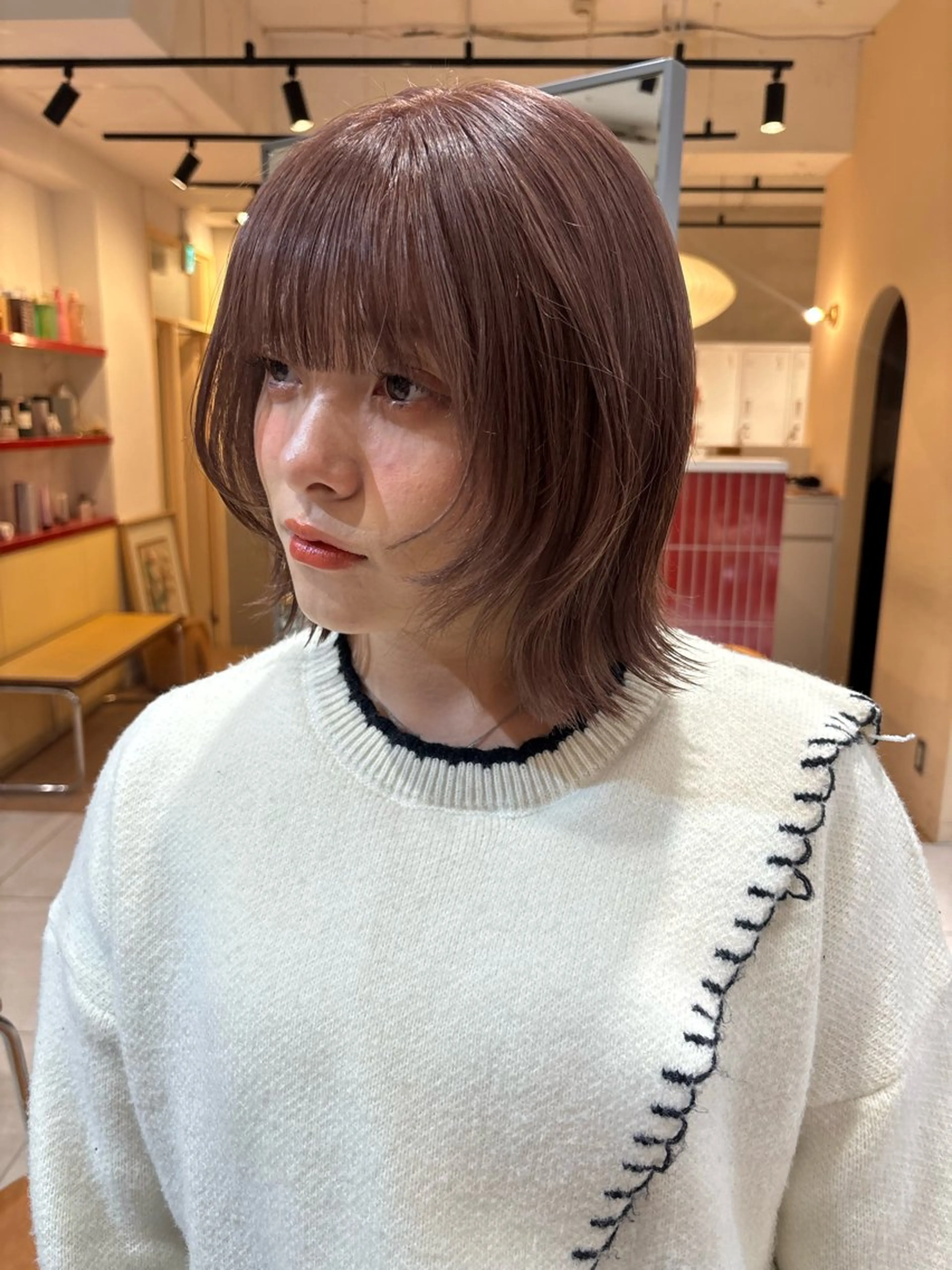 カラー ヘアカラー トリートメント Wカラー/レイヤー /ボブ/otohaのヘアスタイル