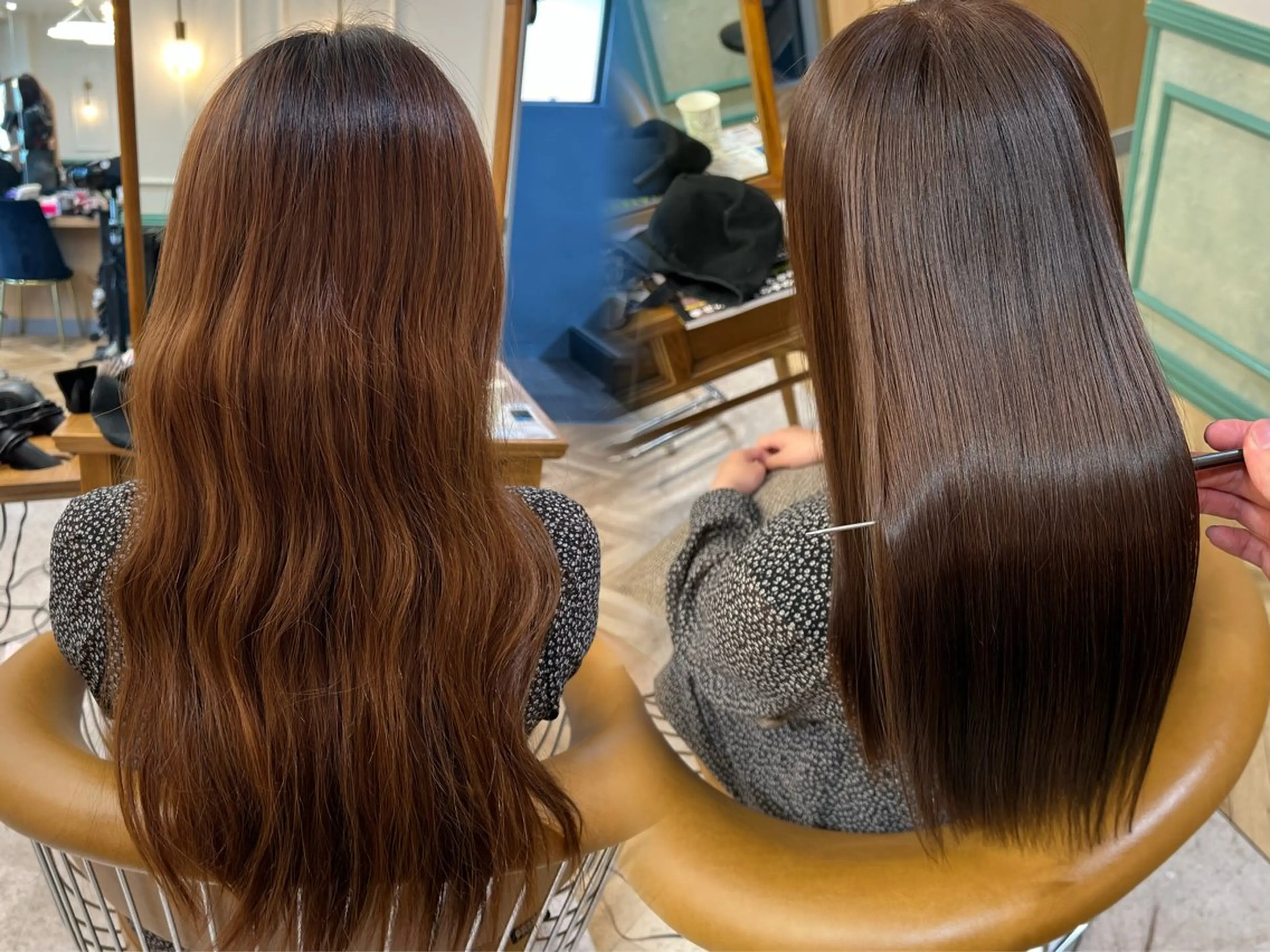 ロング 韓国レイヤーカット/ 縮毛矯正/羽田航のヘアスタイル