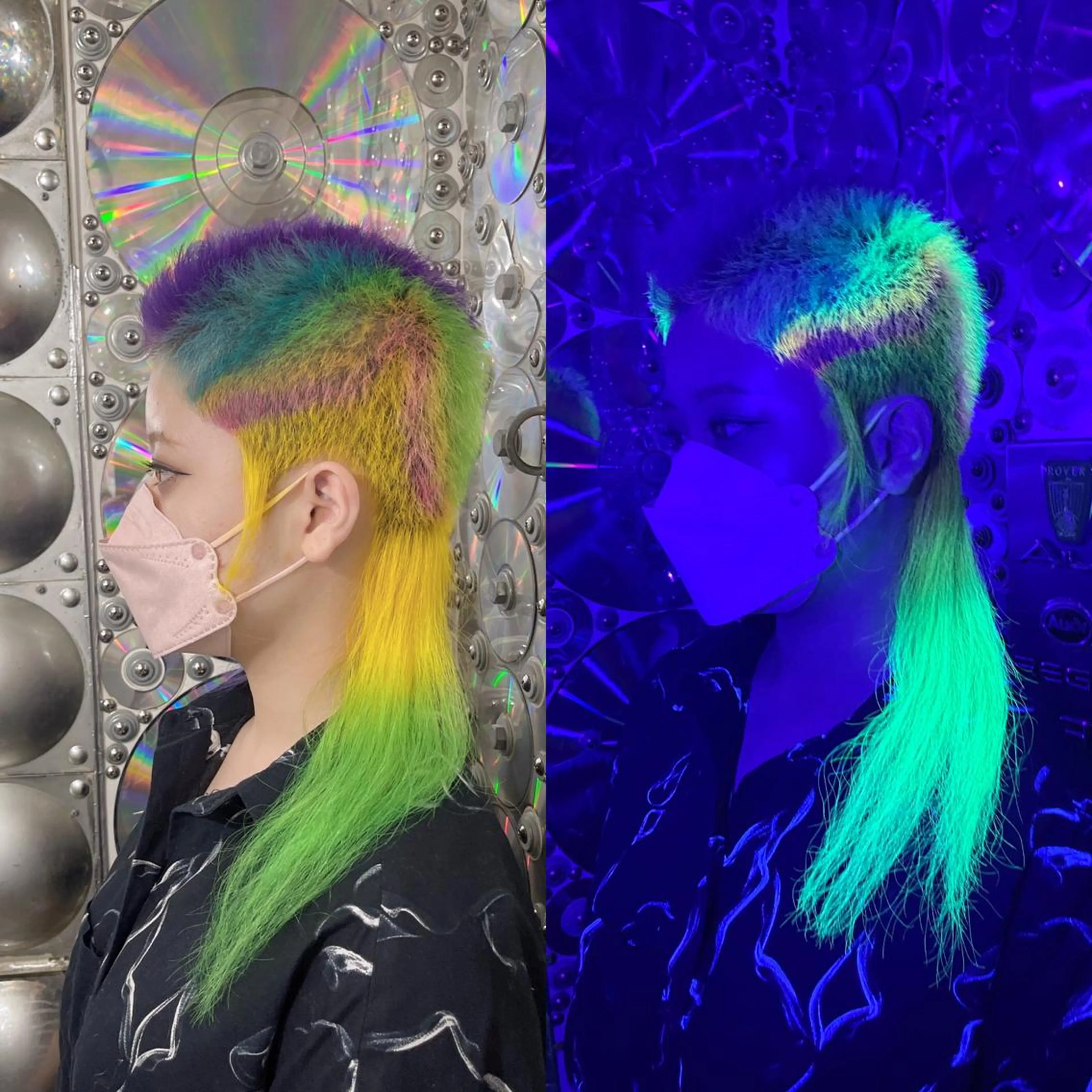 ショート カラー ヘアアレンジ メンズ キッズ 🌈派手髪エクステ ブレイズ🌈ひろとのヘアスタイル