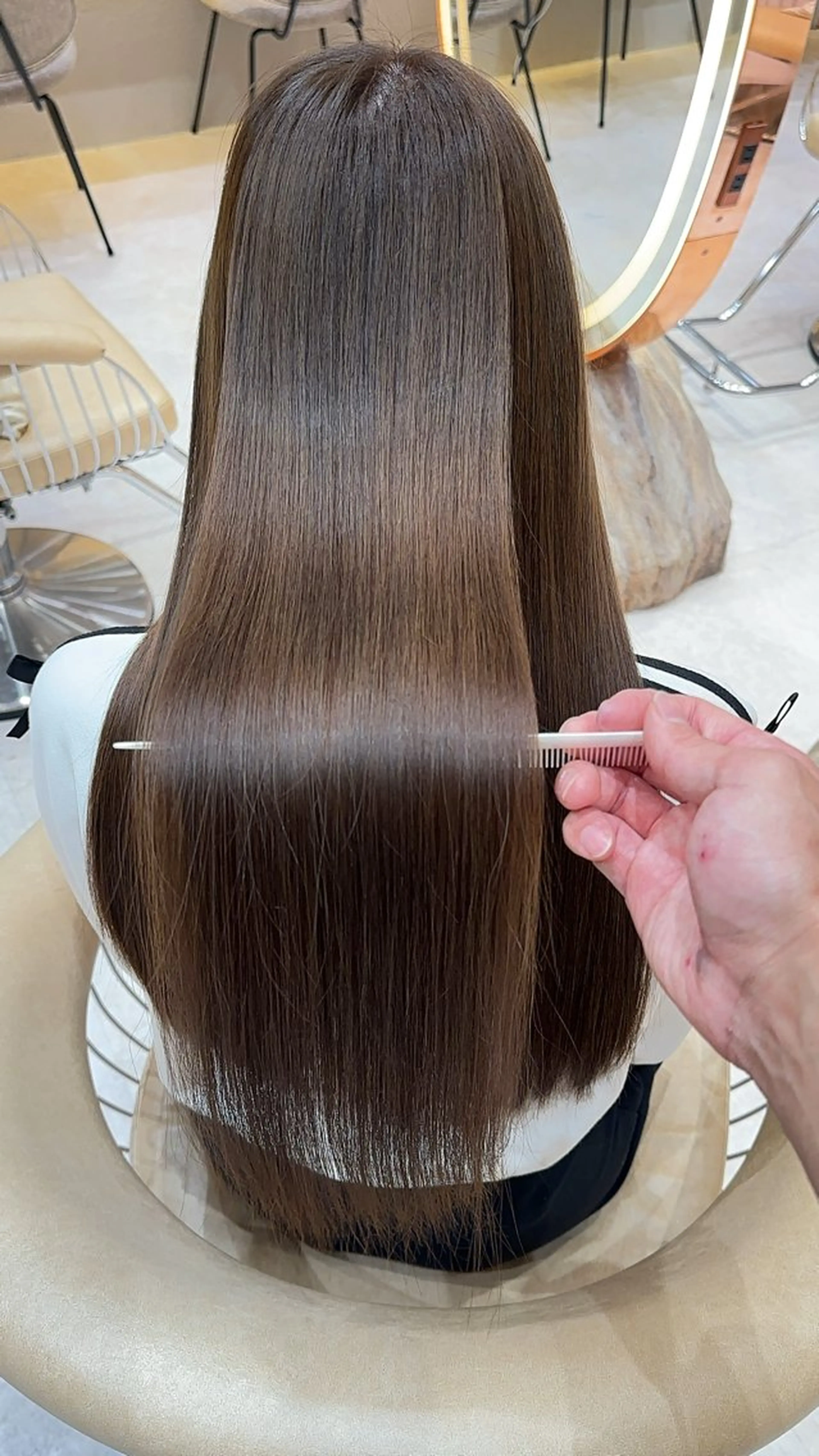 ロング カラー カット ヘアカラー 縮毛矯正 レイヤー❣️縮毛矯 川村利幸のヘアスタイル