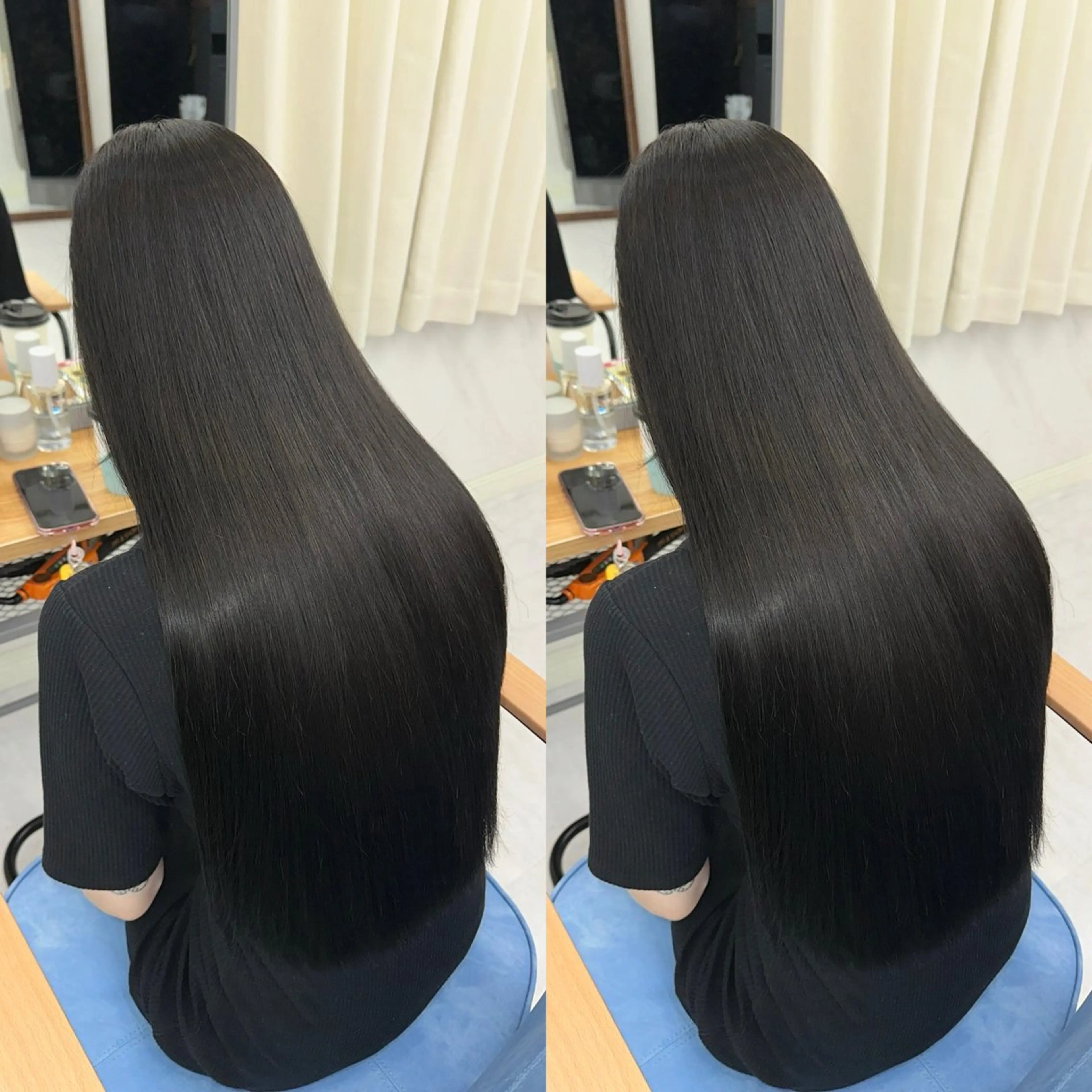 ロング カラー 縮毛矯正×ボブ💎 髪質改善/木下のヘアスタイル