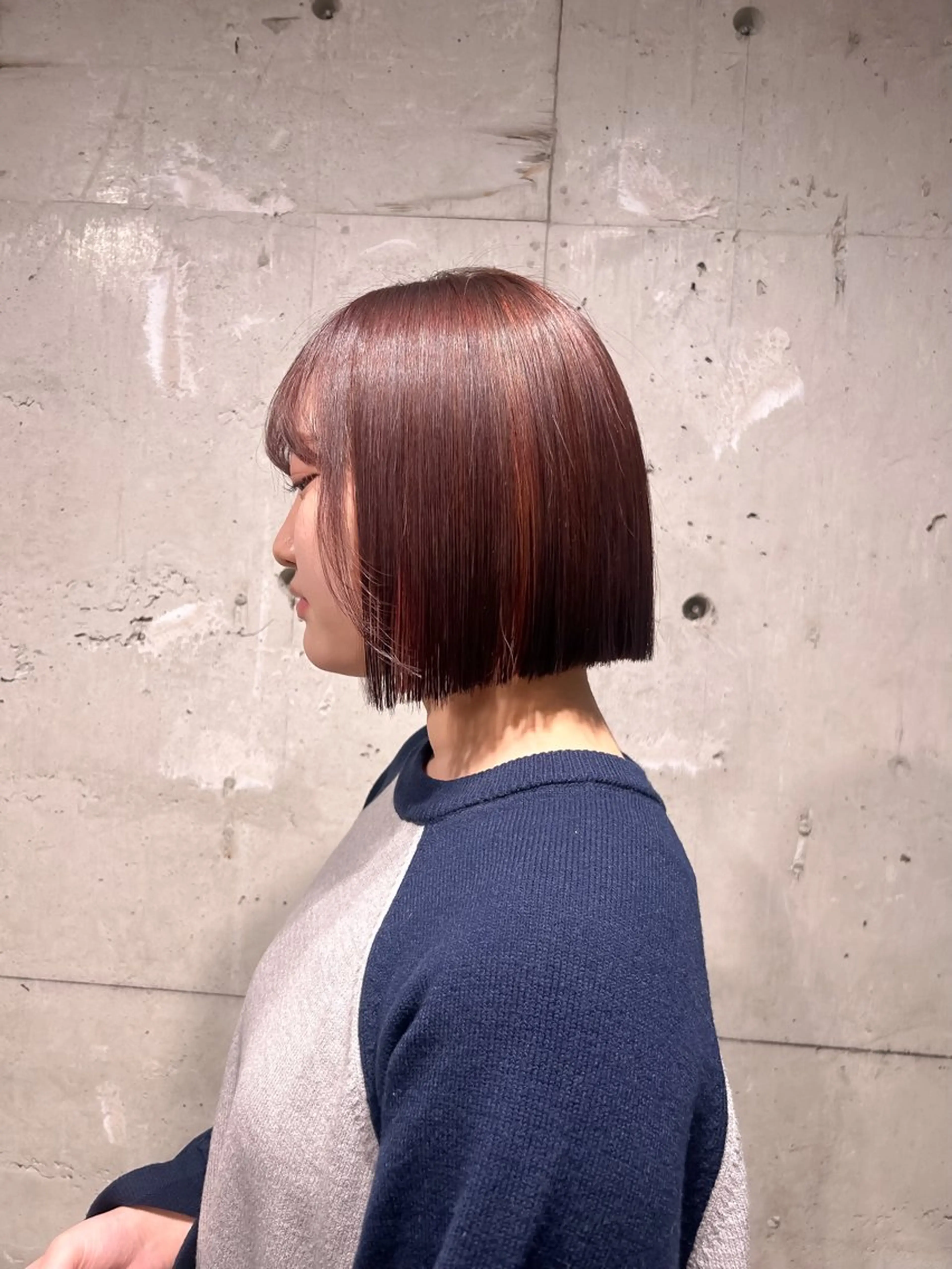 ショート カラー 切りっぱなしボブ ブラウンカラー ボブ カット ヘアカラー トリートメント ヘアセット 【縮毛矯正ブリーチ】 MANATO🌈のヘアスタイル