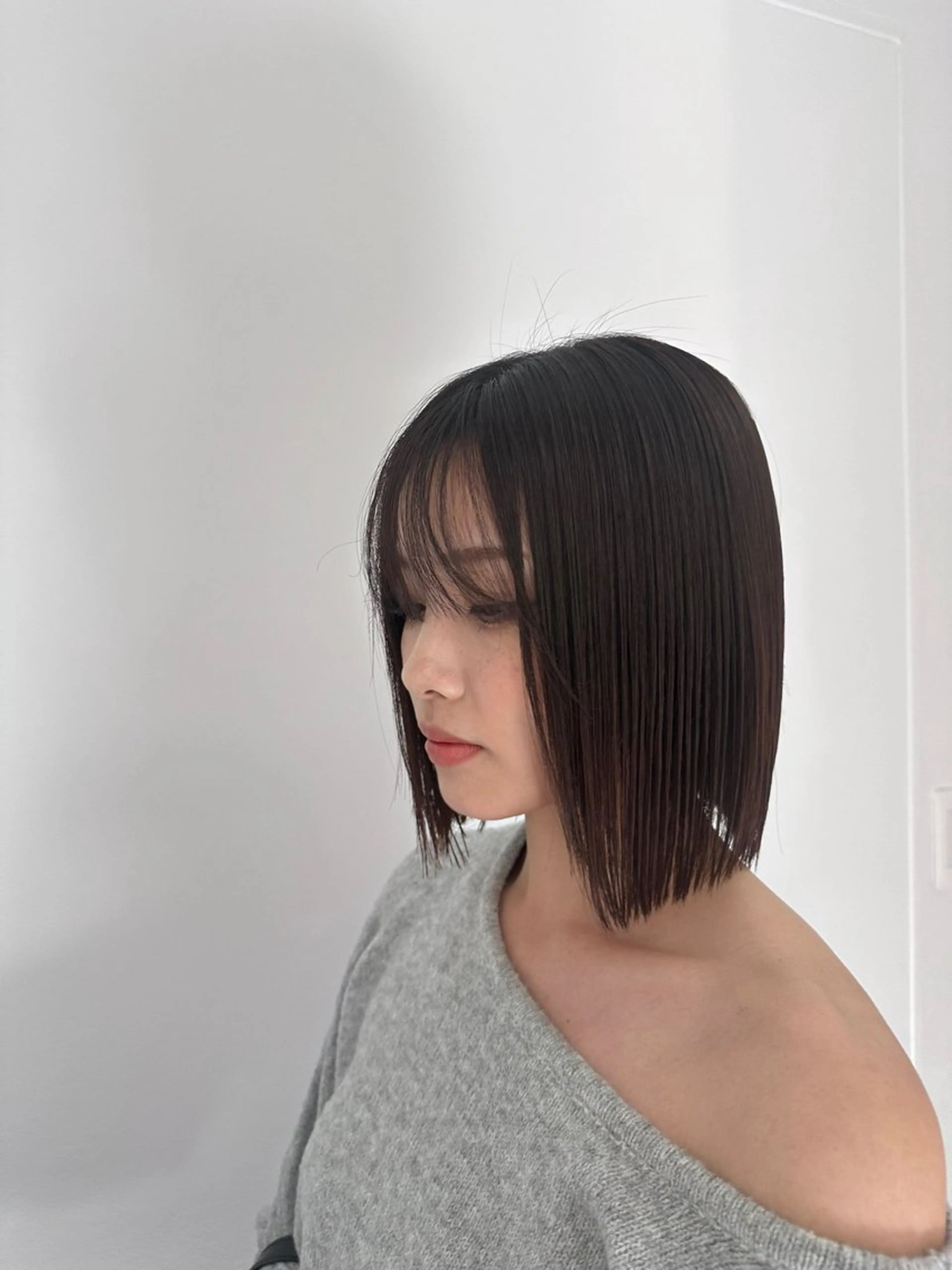 ミディアム 縮毛矯正 トリートメント Shiro RENのヘアスタイル