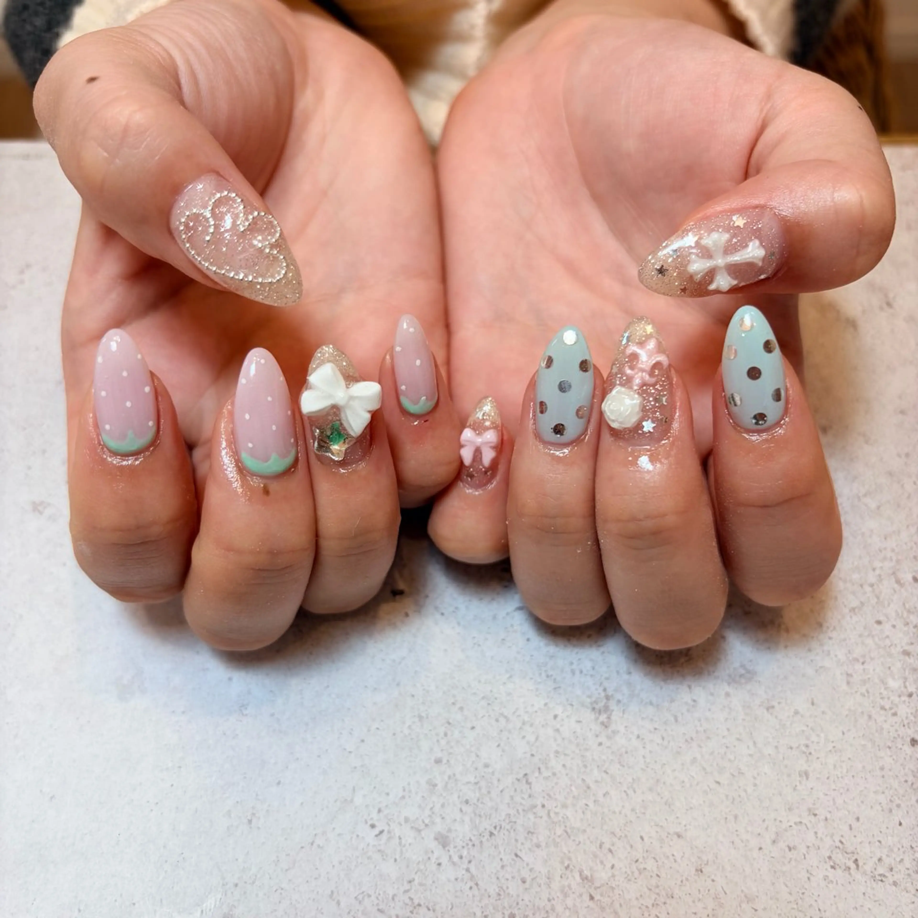 ネイル ハンドネイル Sea  nail by emaのネイルデザイン