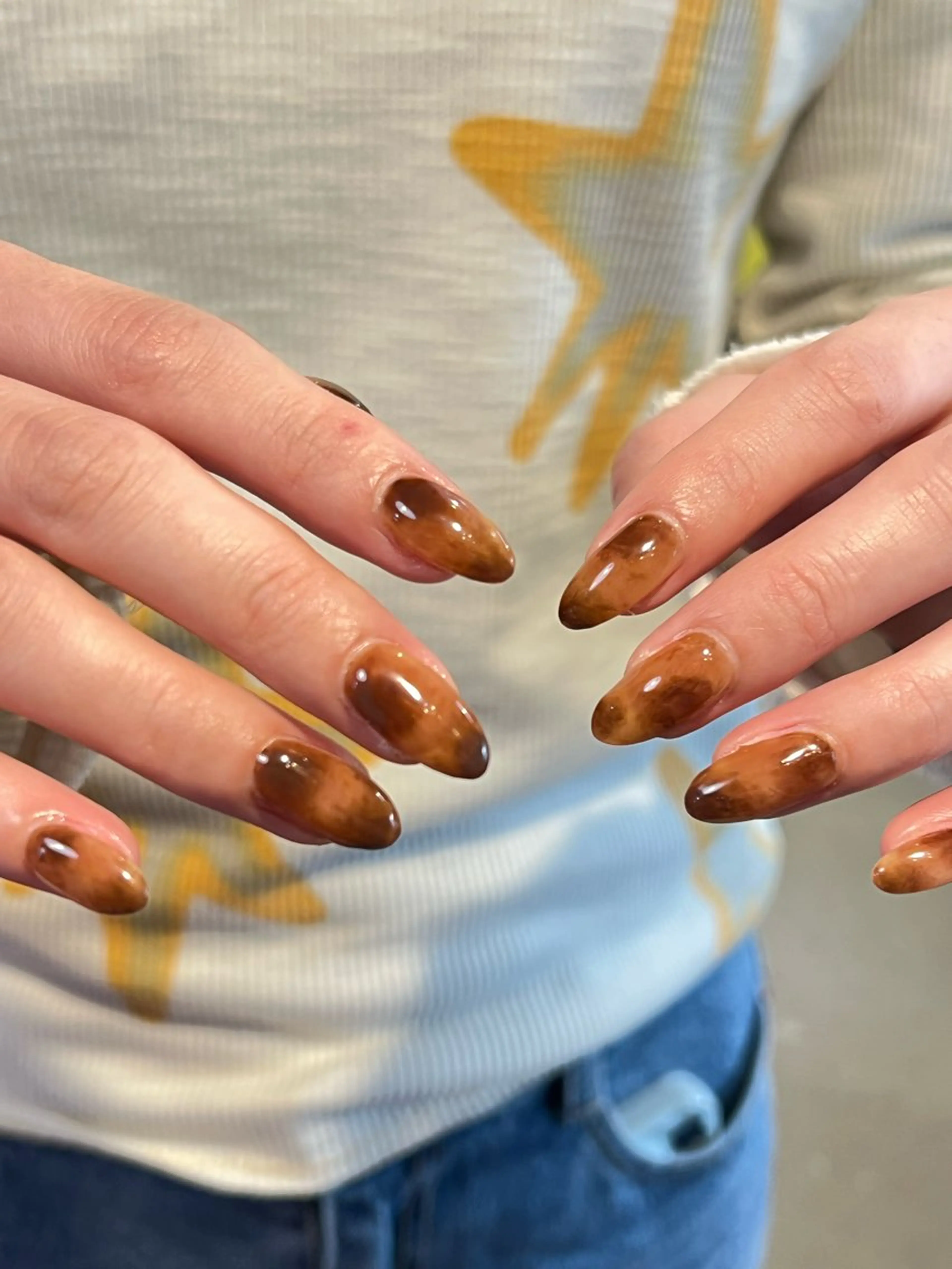 ネイル ハンドネイル Hata nail 🎀個性派ニュアンスのネイルデザイン