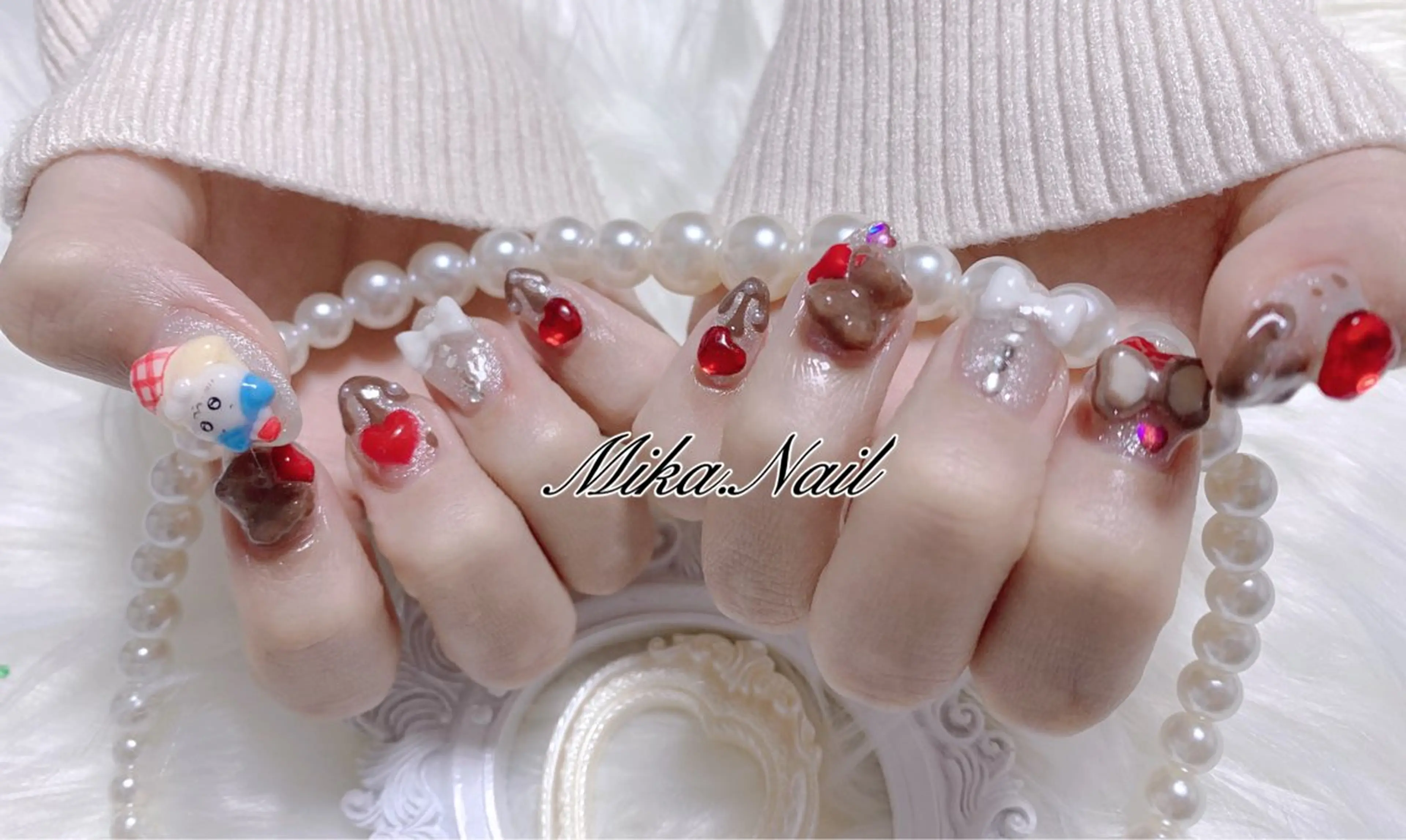 ネイル バレンタイン Mika Nailのネイルデザイン