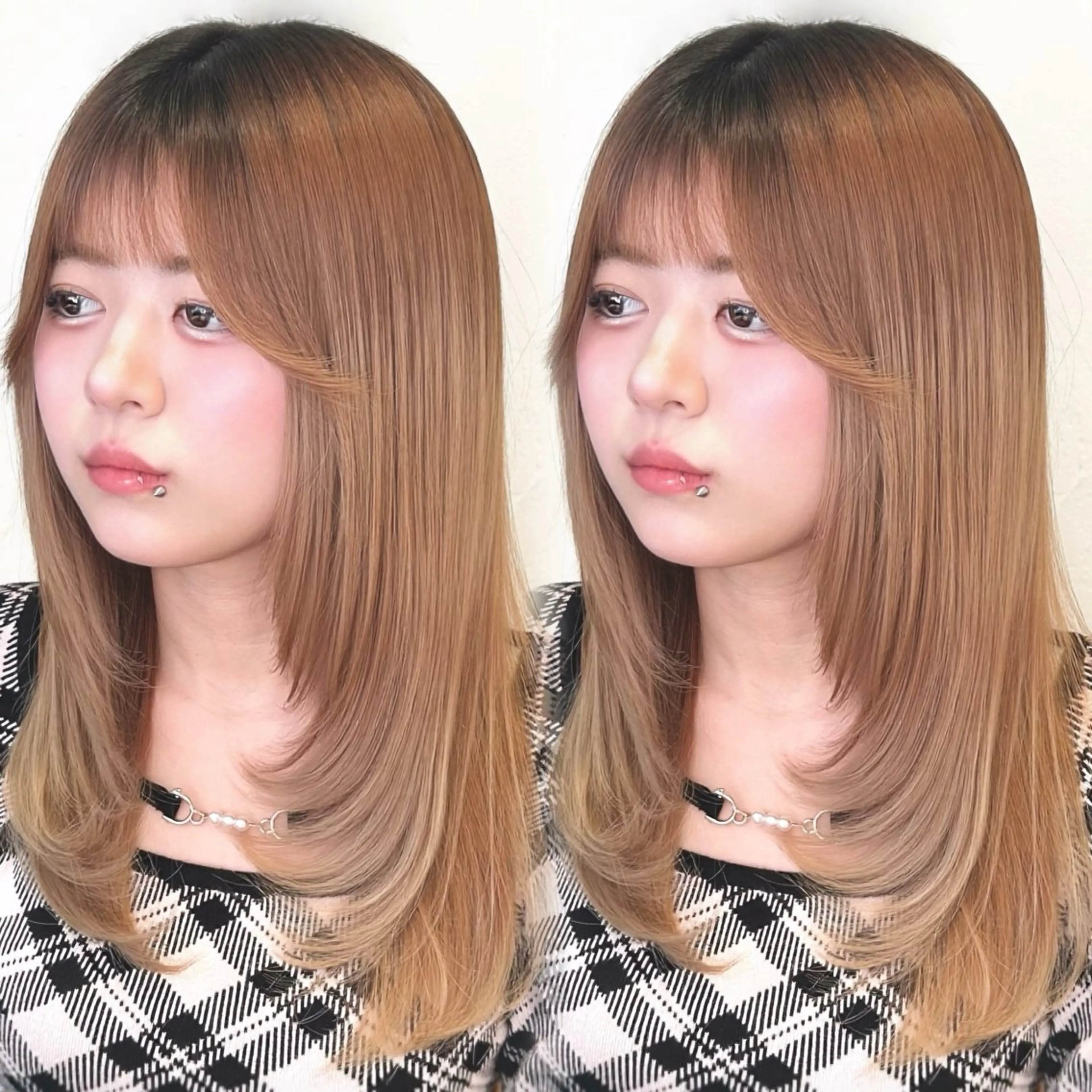 ミディアム カット 透明感カラー×レイヤ ー🧊横田 冴のヘアスタイル