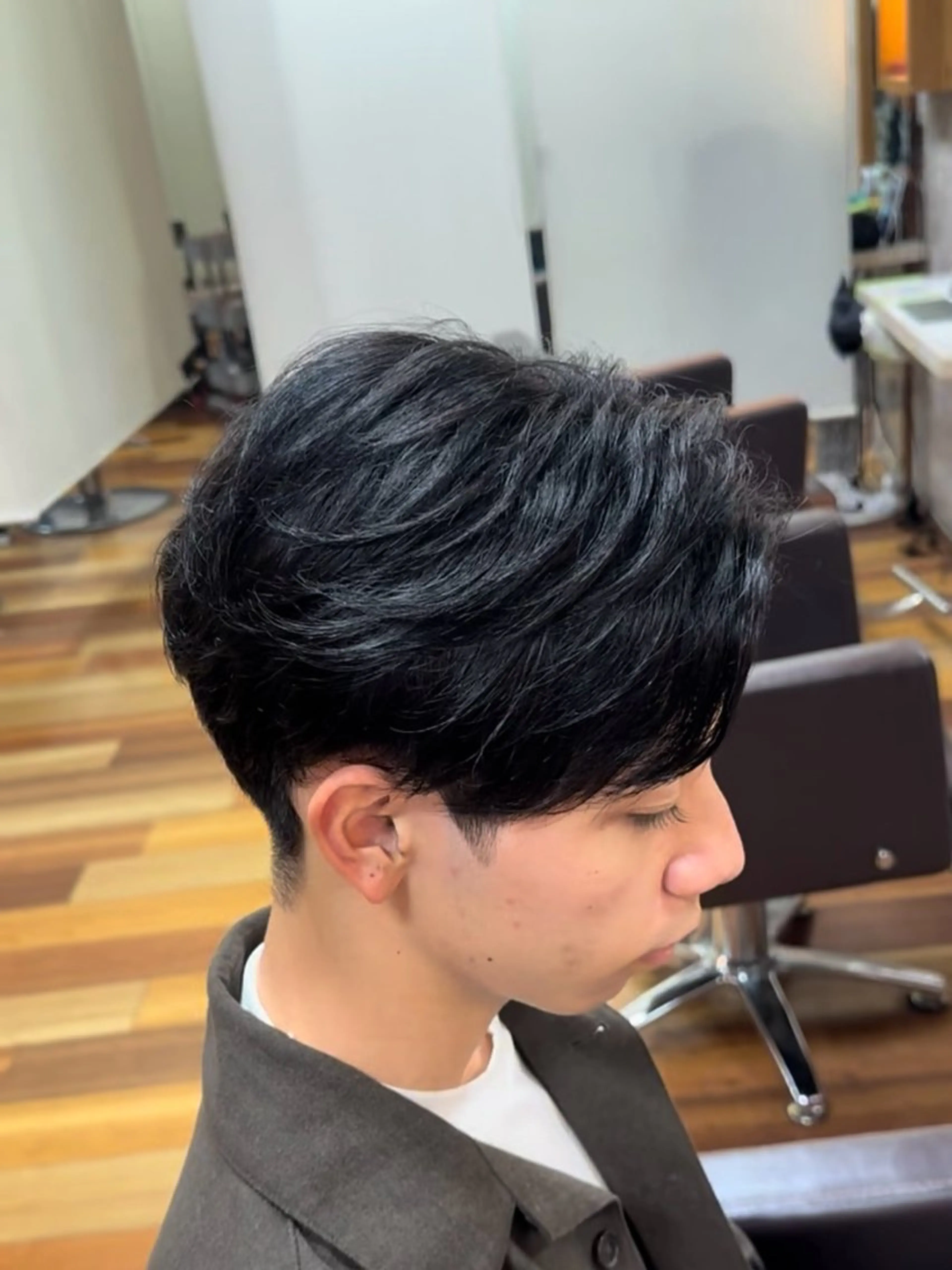 ショート 縮毛矯正 ウエチ シオミ 金沢文庫のヘアスタイル