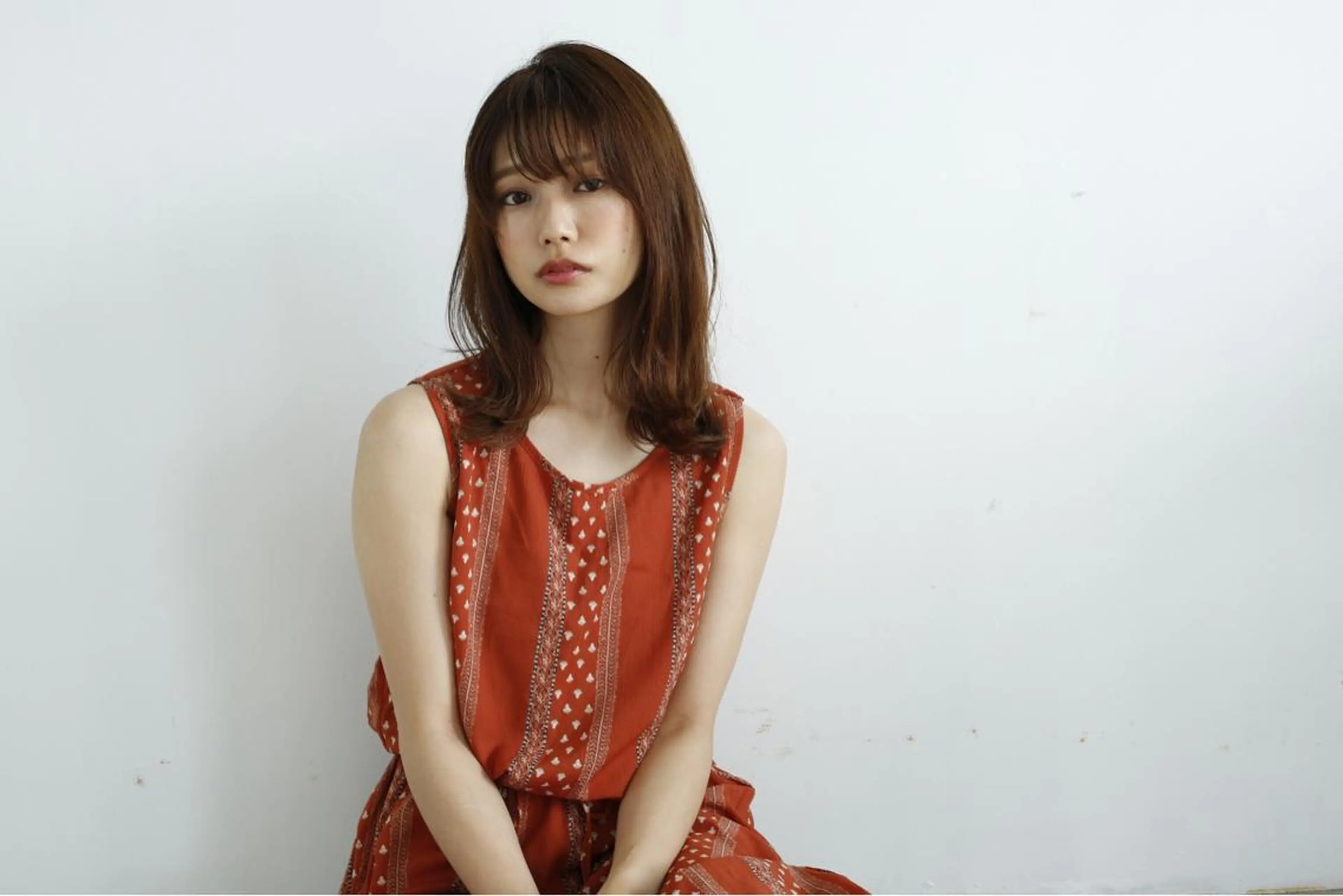 セミロング ハイライト 髪質改善 小顔カット 韓国ヘア🕊村上 ののこ🕊のヘアスタイル