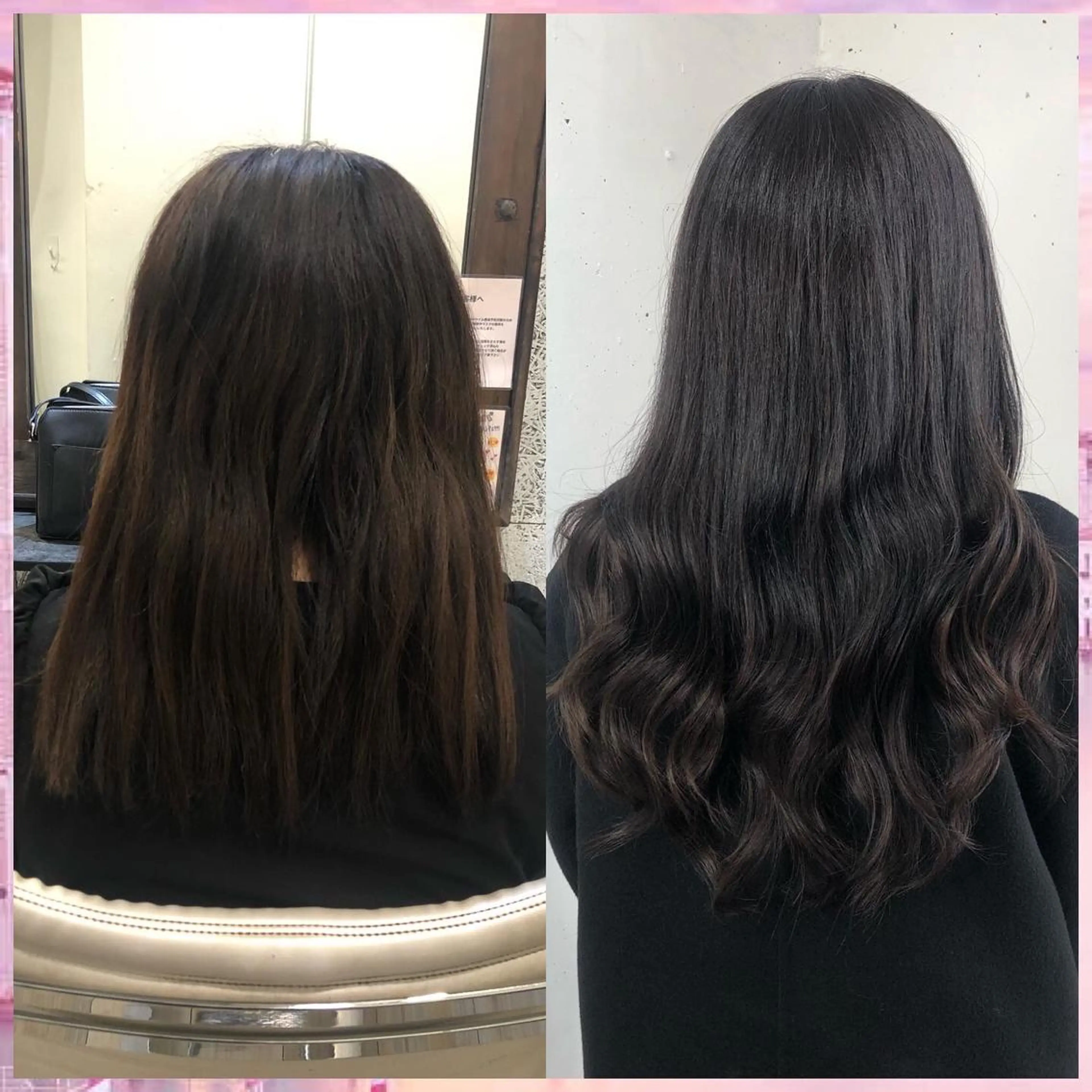 セミロング カラー パーマ ヘアアレンジ 編み込みエクステ シールエクステ ベージュカラー イヤリングカラー インナーカラー カット エクステ ヘアセット 八巻 晴香のヘアスタイル