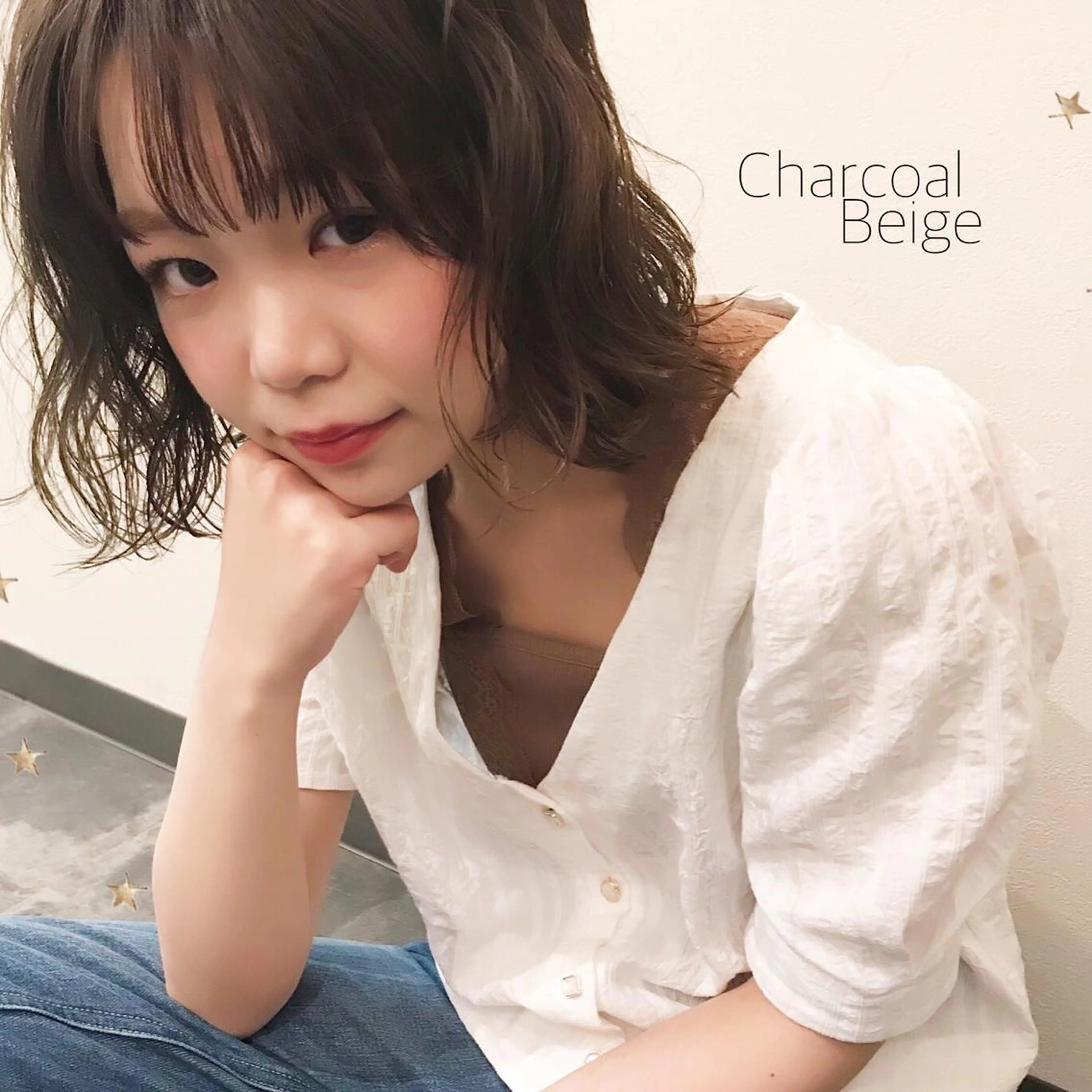 ミディアム カラー 市川 千夏のヘアスタイル