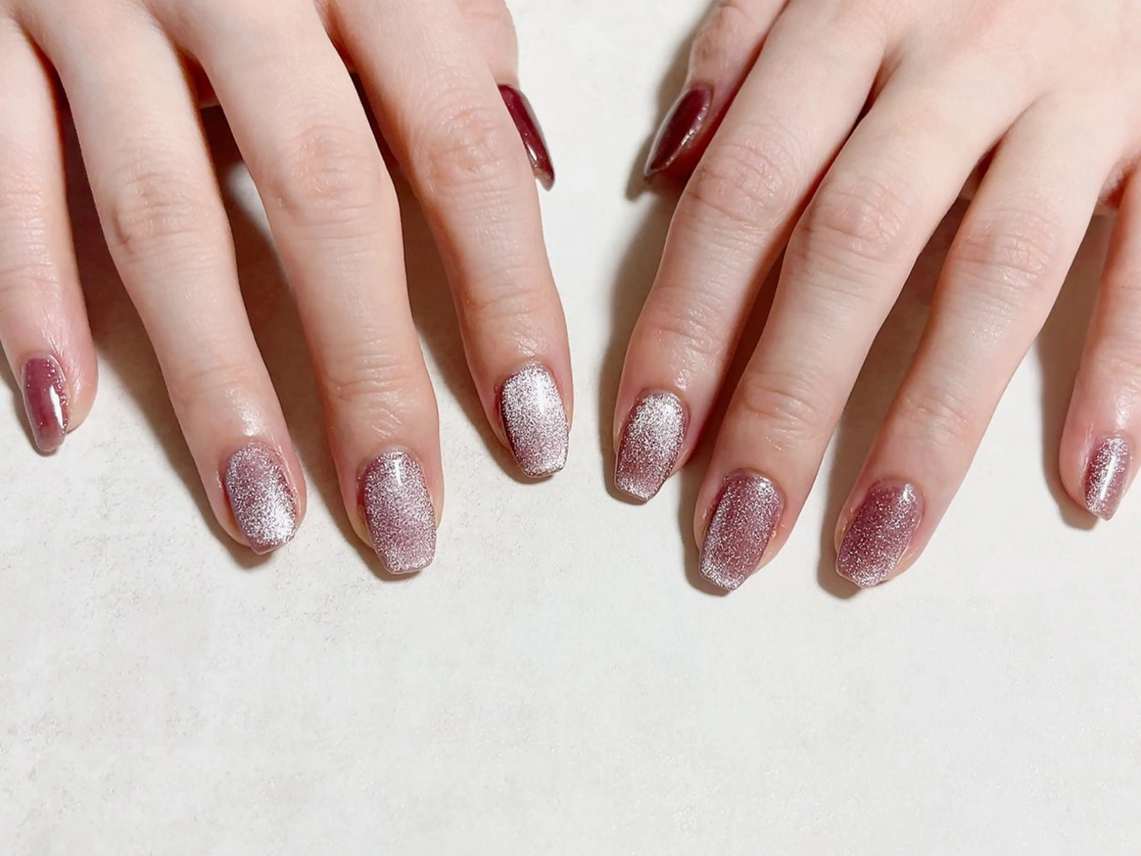 ネイル ジェルネイル キラキラネイル 韓国ネイル マグネットネイル メンズネイル kiki nail たまプラーザのネイルデザイン